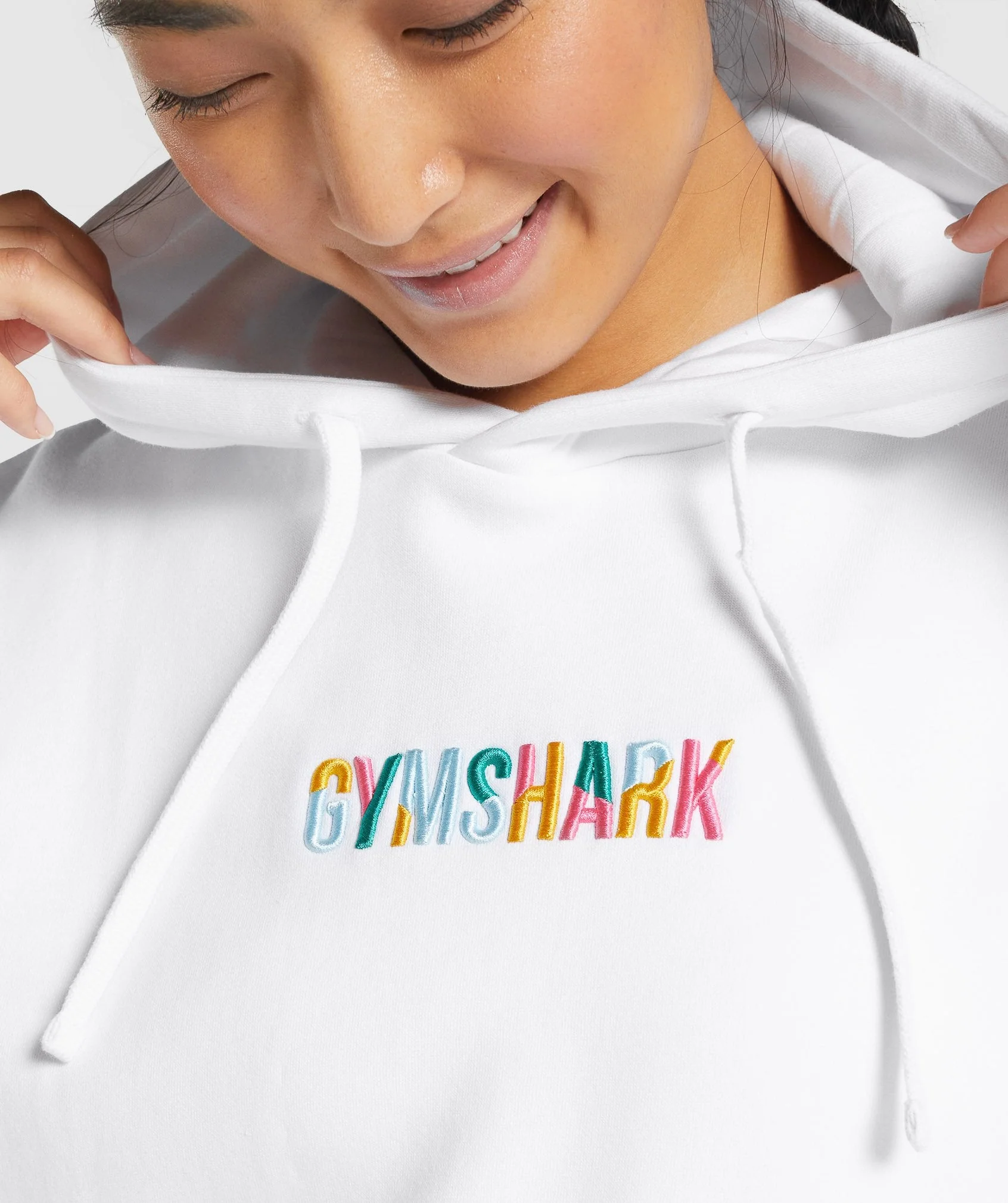 Gymshark Sundae Graphic Oversized Hoodie - White - Image 5