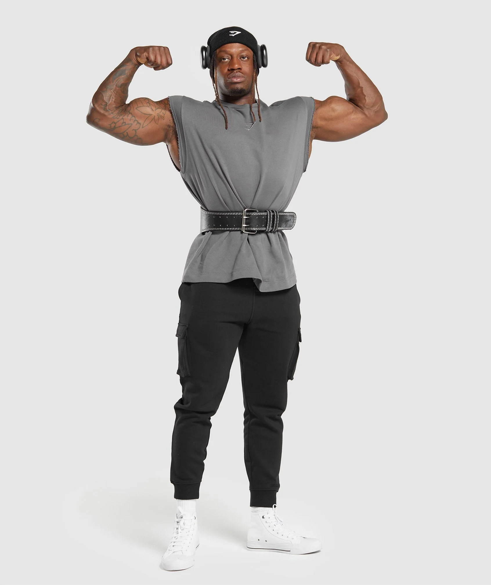 Gymshark Super Natural Cut Off Tank - Brushed Grey - Image 4