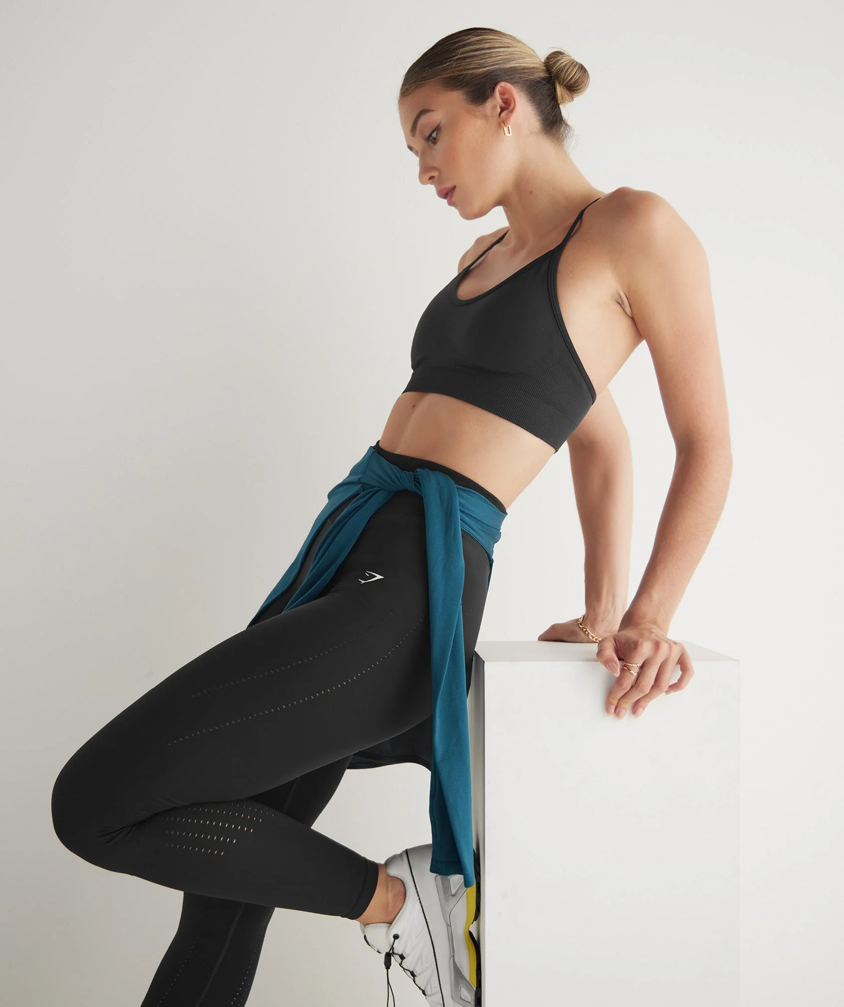 Gymshark Sweat Seamless Long Sleeve Top - Winter Teal - Image 5
