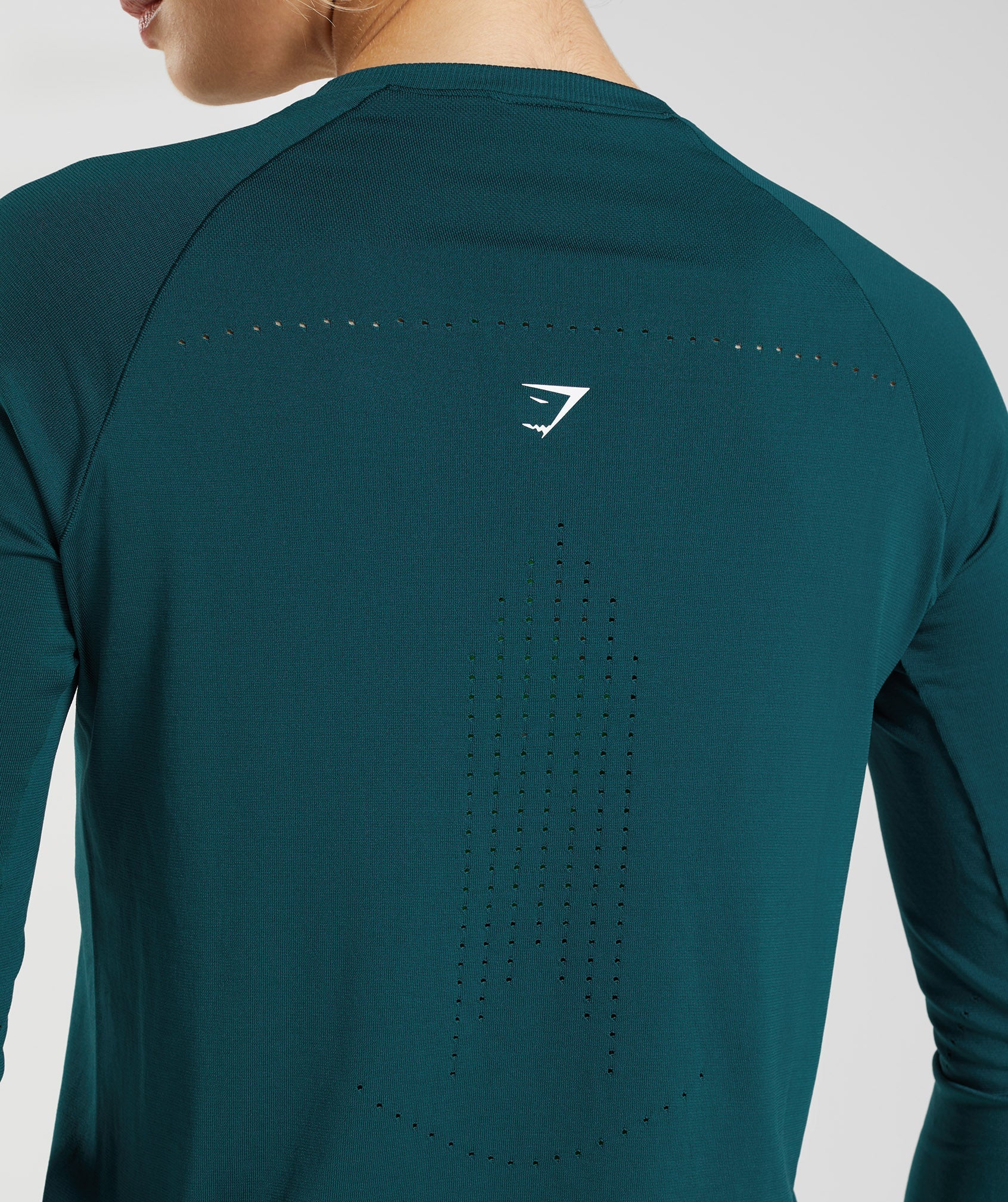 Gymshark Sweat Seamless Long Sleeve Top - Winter Teal - Image 7