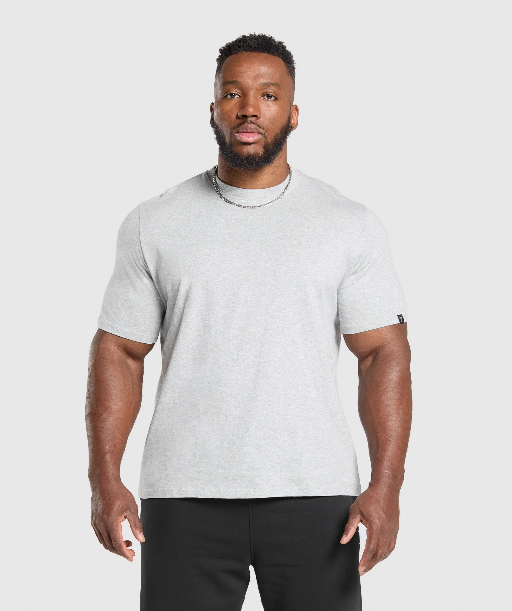 Gymshark T-Shirt 2 Pack - Black/Light Grey Marl - Image 7