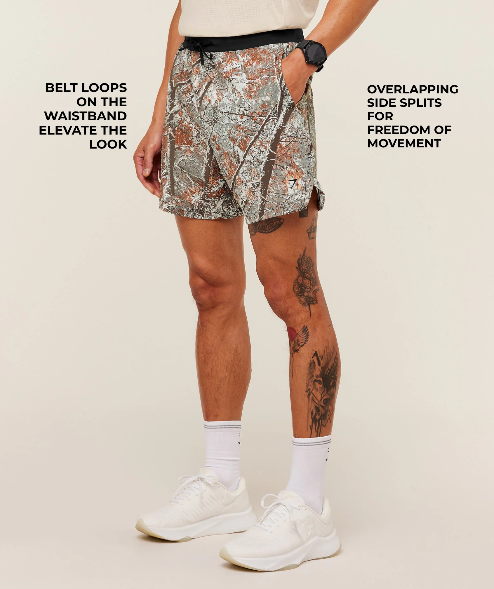 Gymshark Tactical 6" Shorts - Linen Brown - Image 3