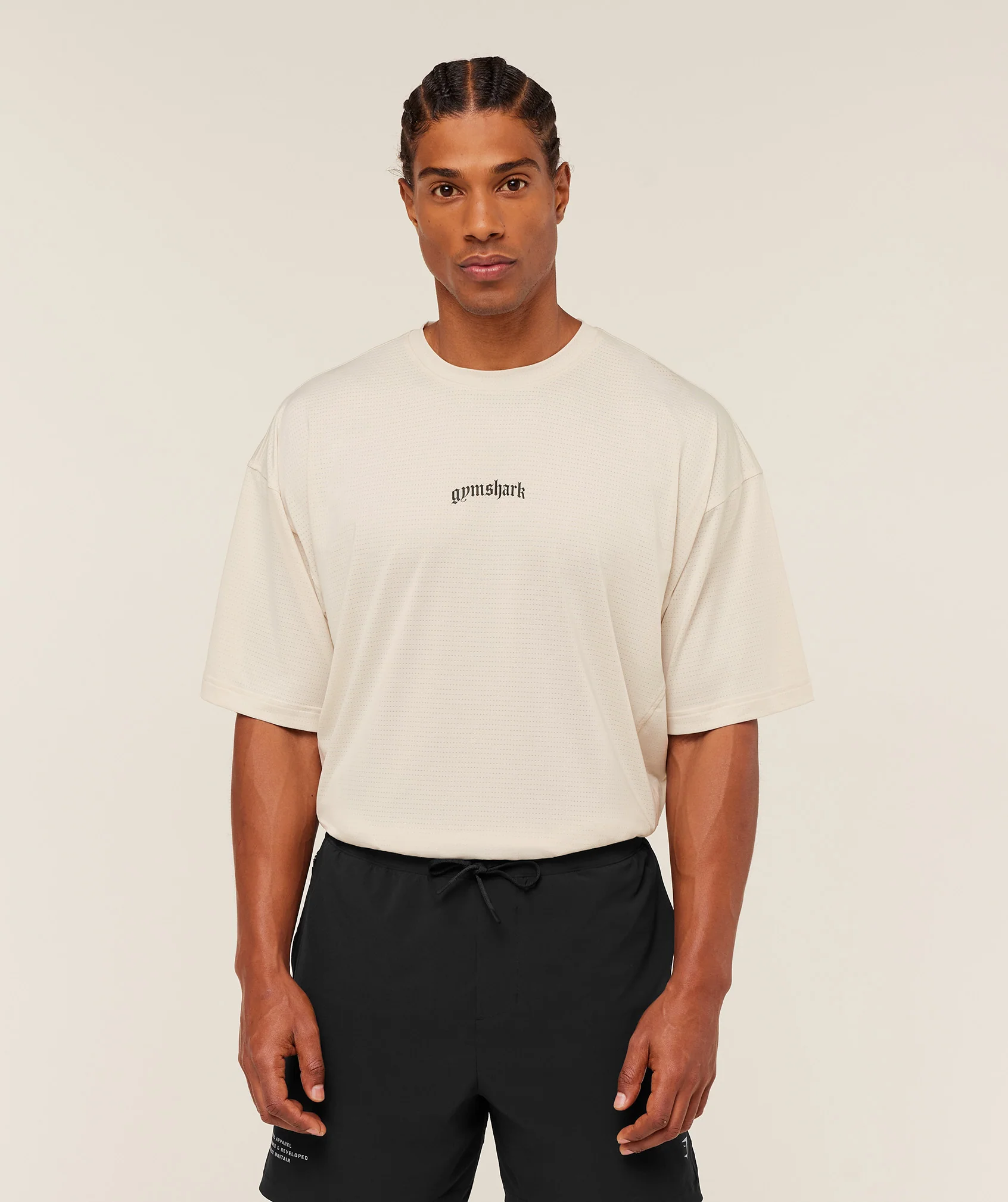 Gymshark Tactical Oversized T-Shirt - Oat White