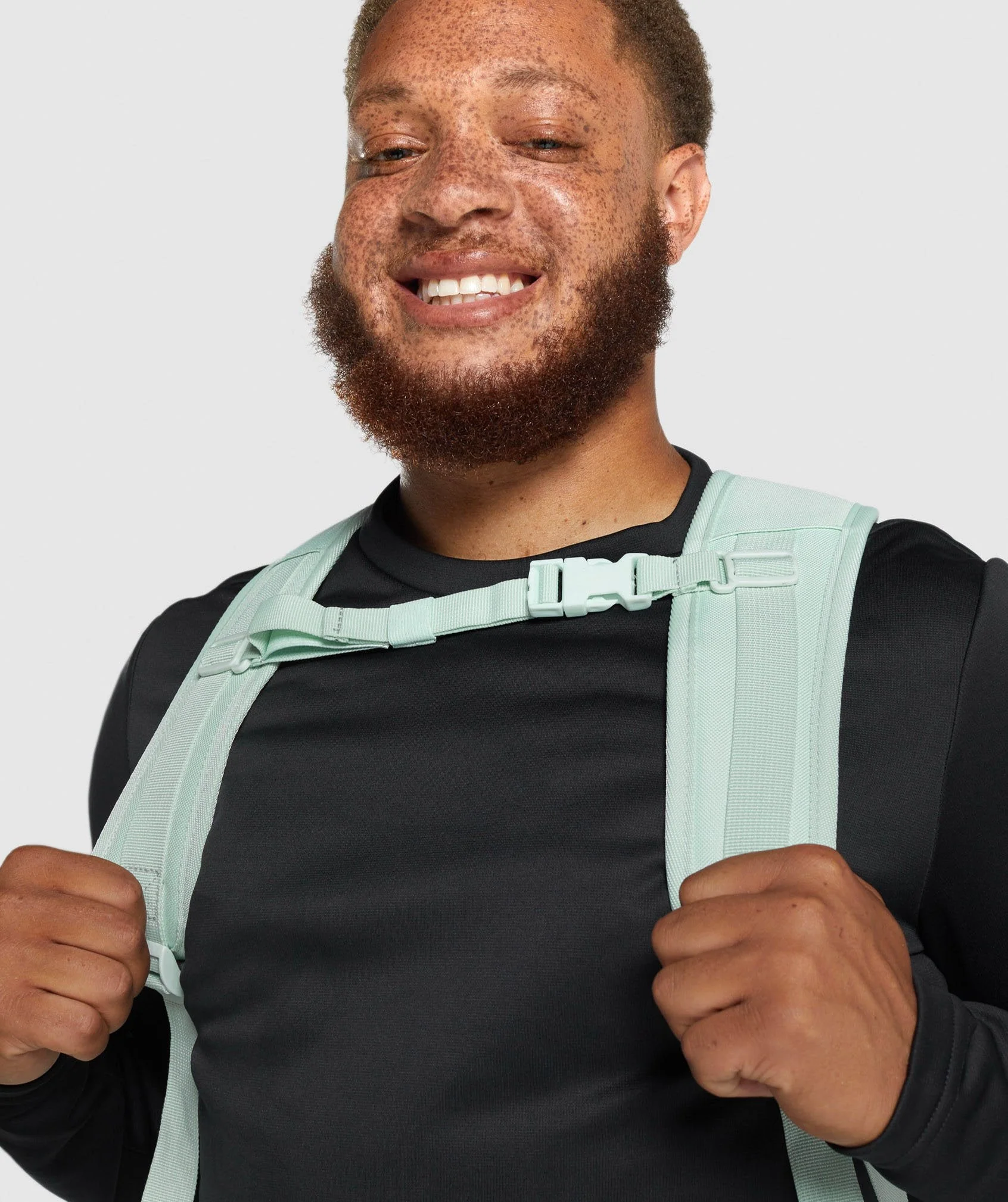 Gymshark Taped Logo Backpack - Light Green - Image 3