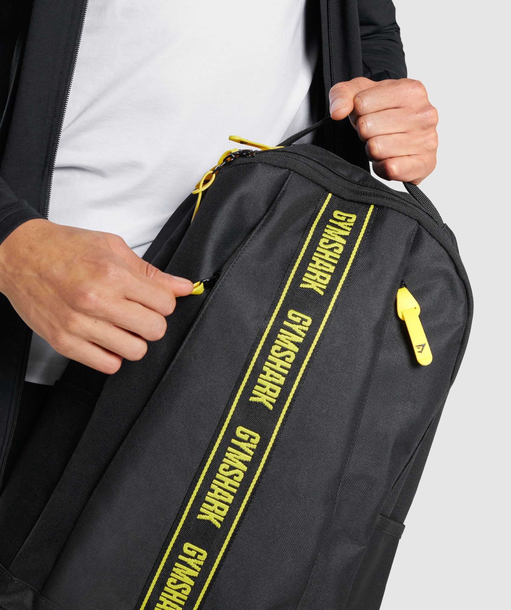 Gymshark Taped Logo Backpack - Yellow - Image 3