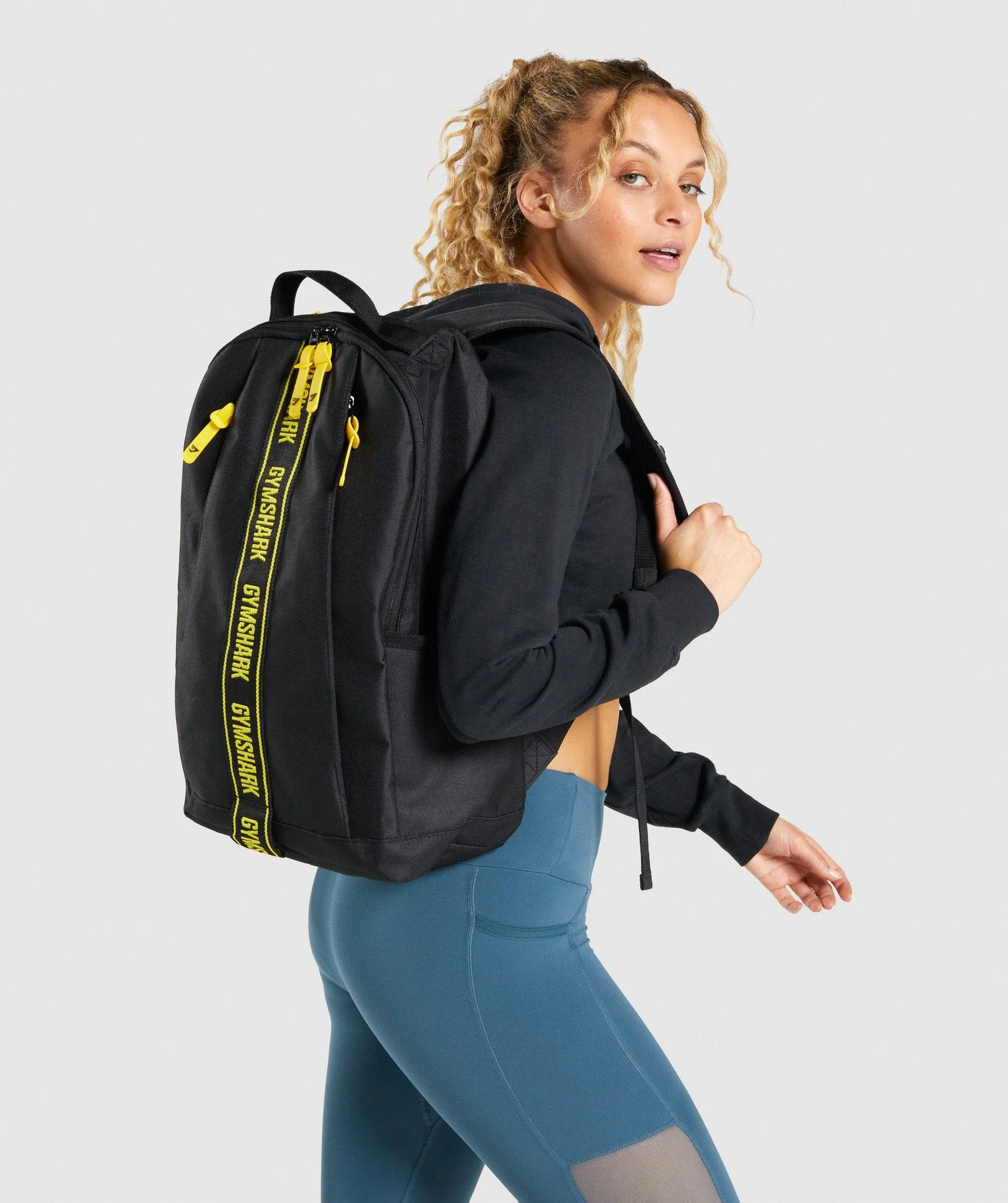 Gymshark Taped Logo Backpack - Yellow - Image 4
