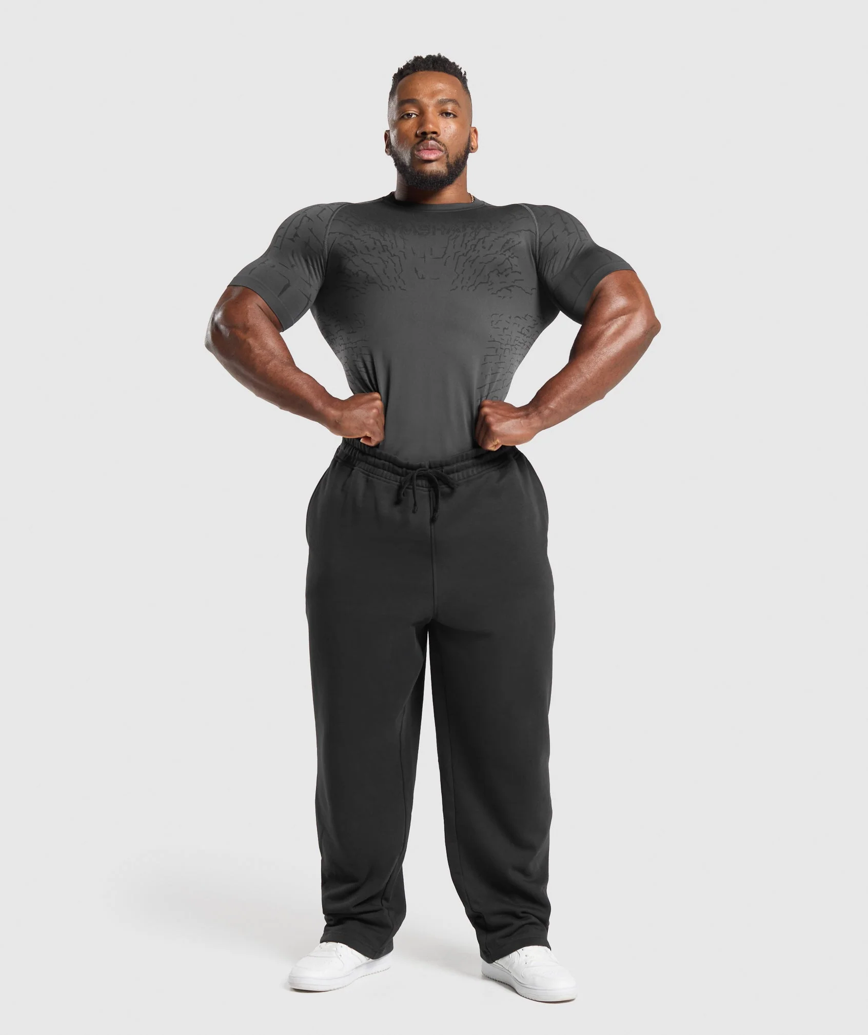 Gymshark Tectonic Seamless T Shirt - Asphalt Grey/Black - Image 4