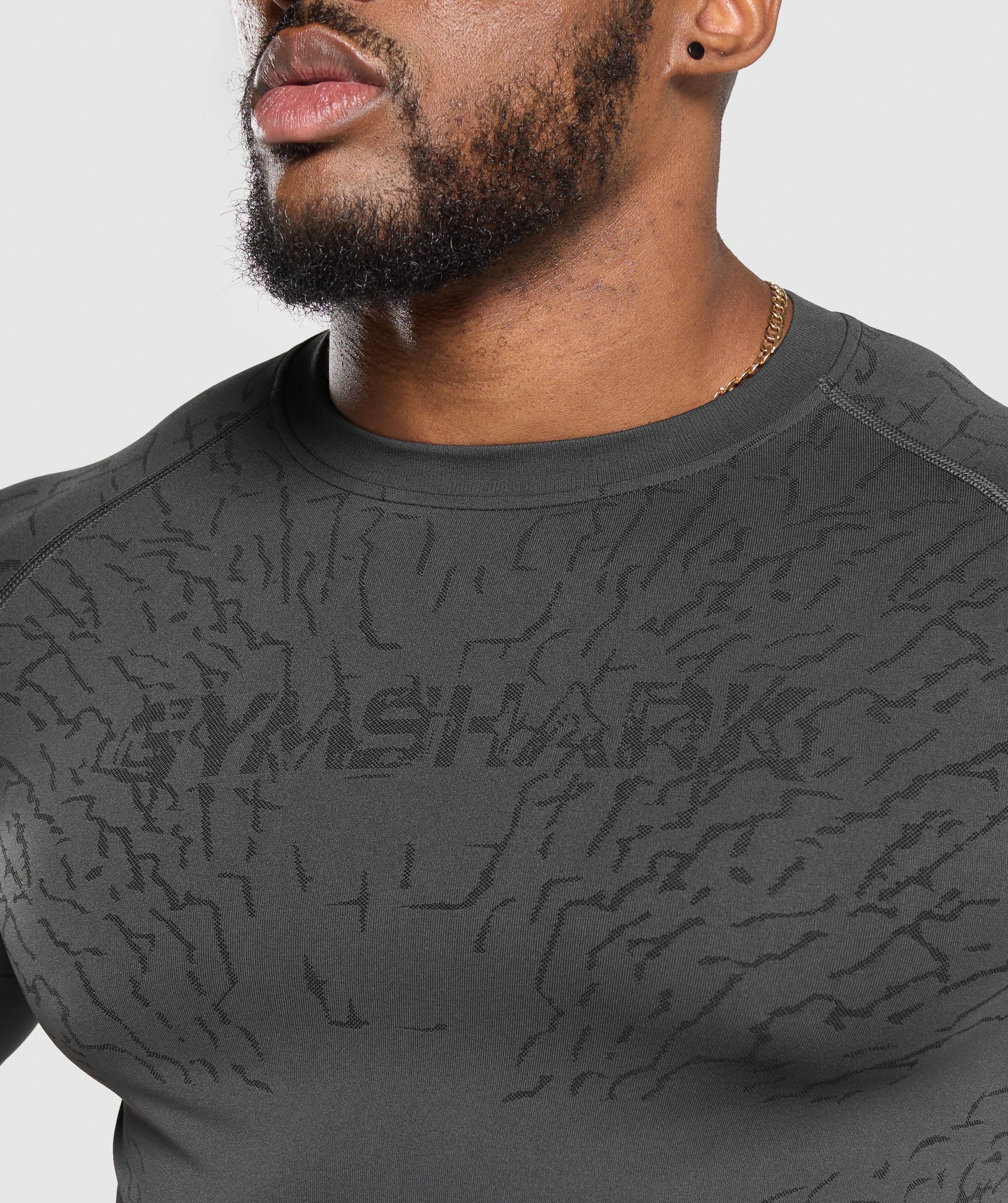 Gymshark Tectonic Seamless T Shirt - Asphalt Grey/Black - Image 6