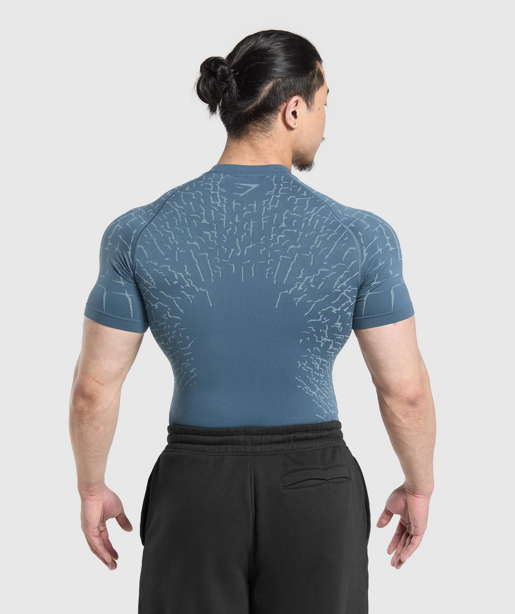 Gymshark Tectonic Seamless T Shirt - Cargo Blue/Cool Blue - Image 2