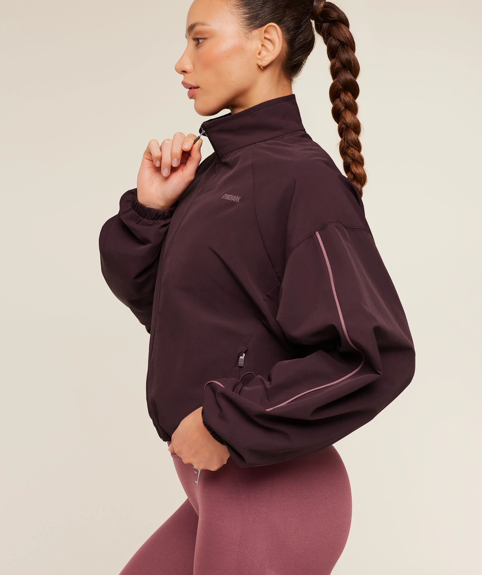 Gymshark To From Zip Through - Cherry Purple/Reset Pink - Image 6