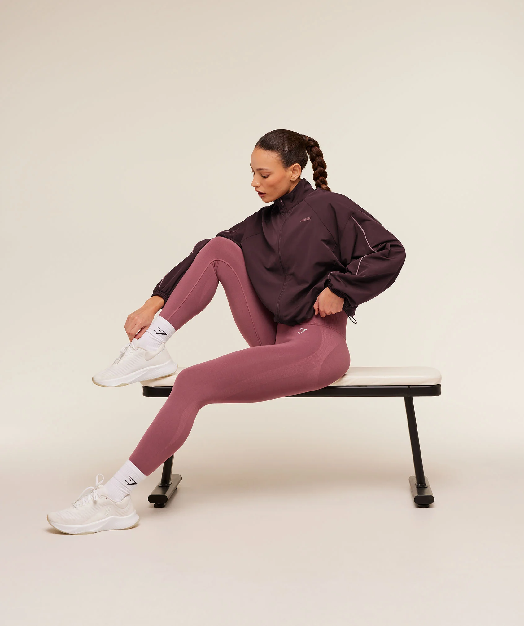 Gymshark To From Zip Through - Cherry Purple/Reset Pink - Image 7