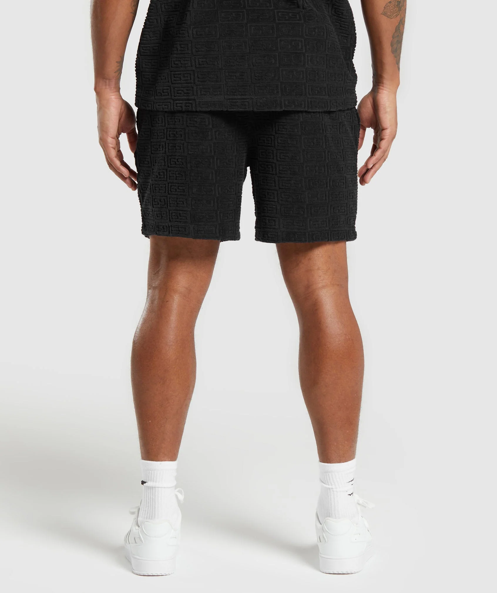 Gymshark Towelling 7" Shorts - Black - Image 2