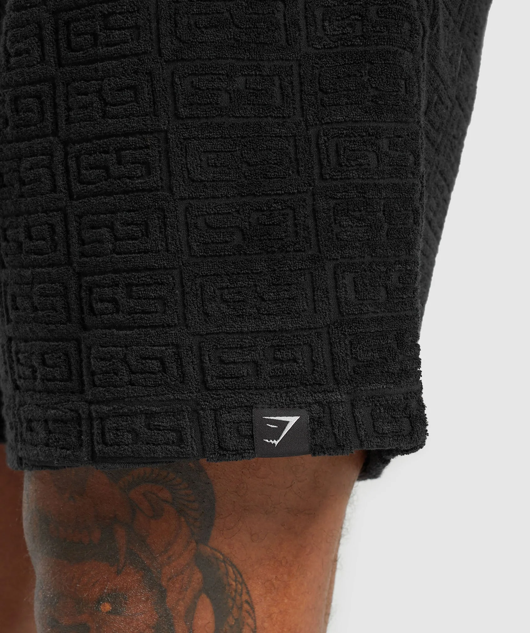 Gymshark Towelling 7" Shorts - Black - Image 6