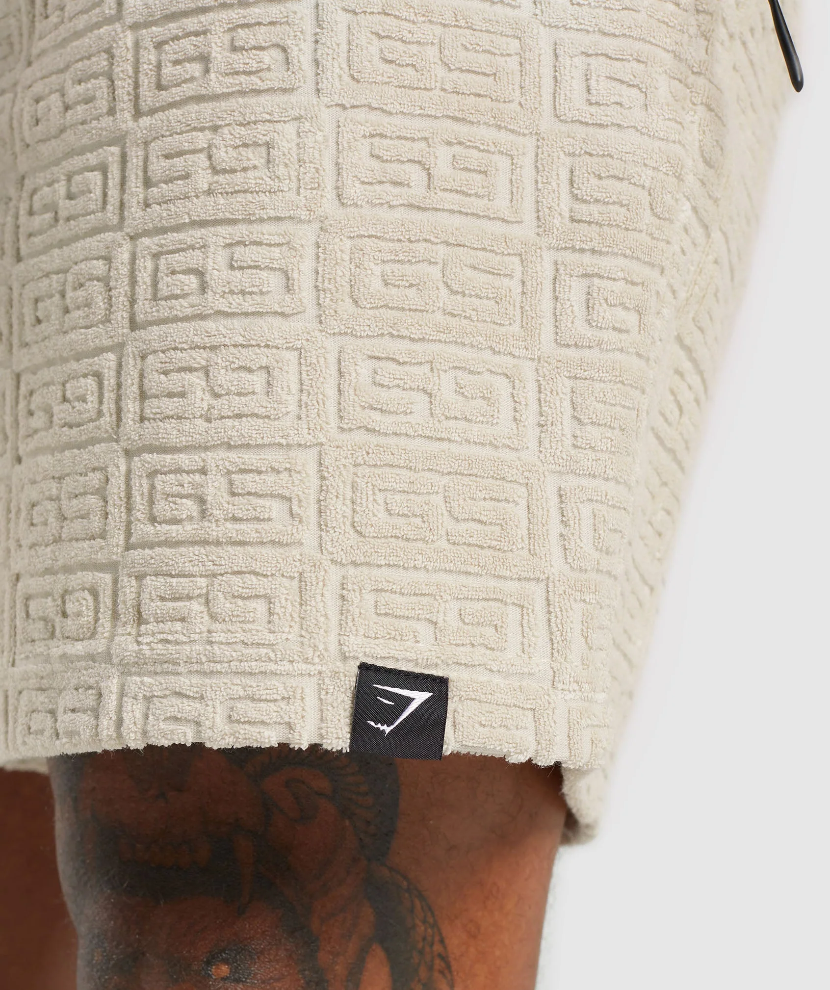 Gymshark Towelling 7" Shorts - Pebble Grey - Image 6
