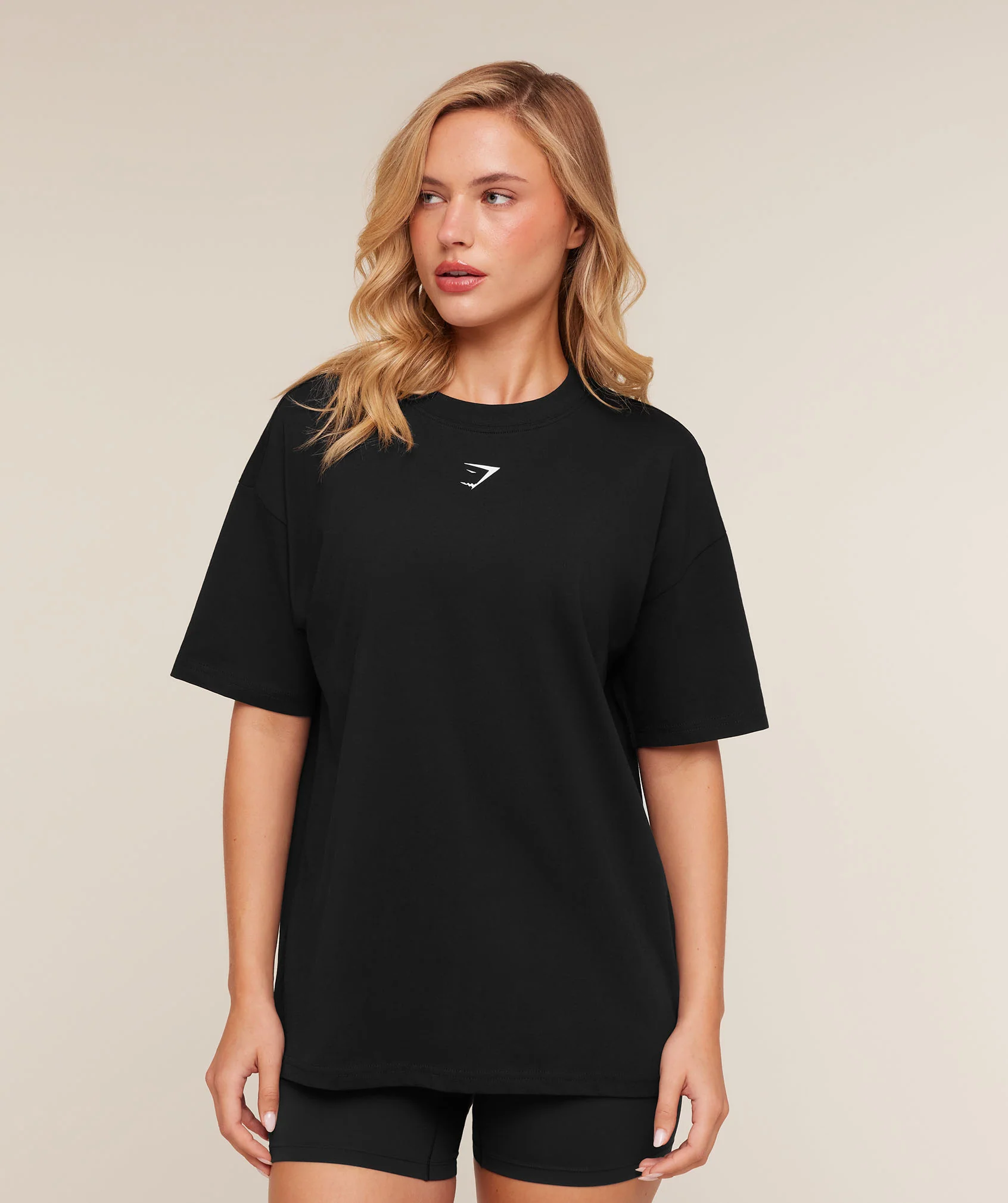 Gymshark Trace Graphic Oversized T-Shirt - Black - Image 2