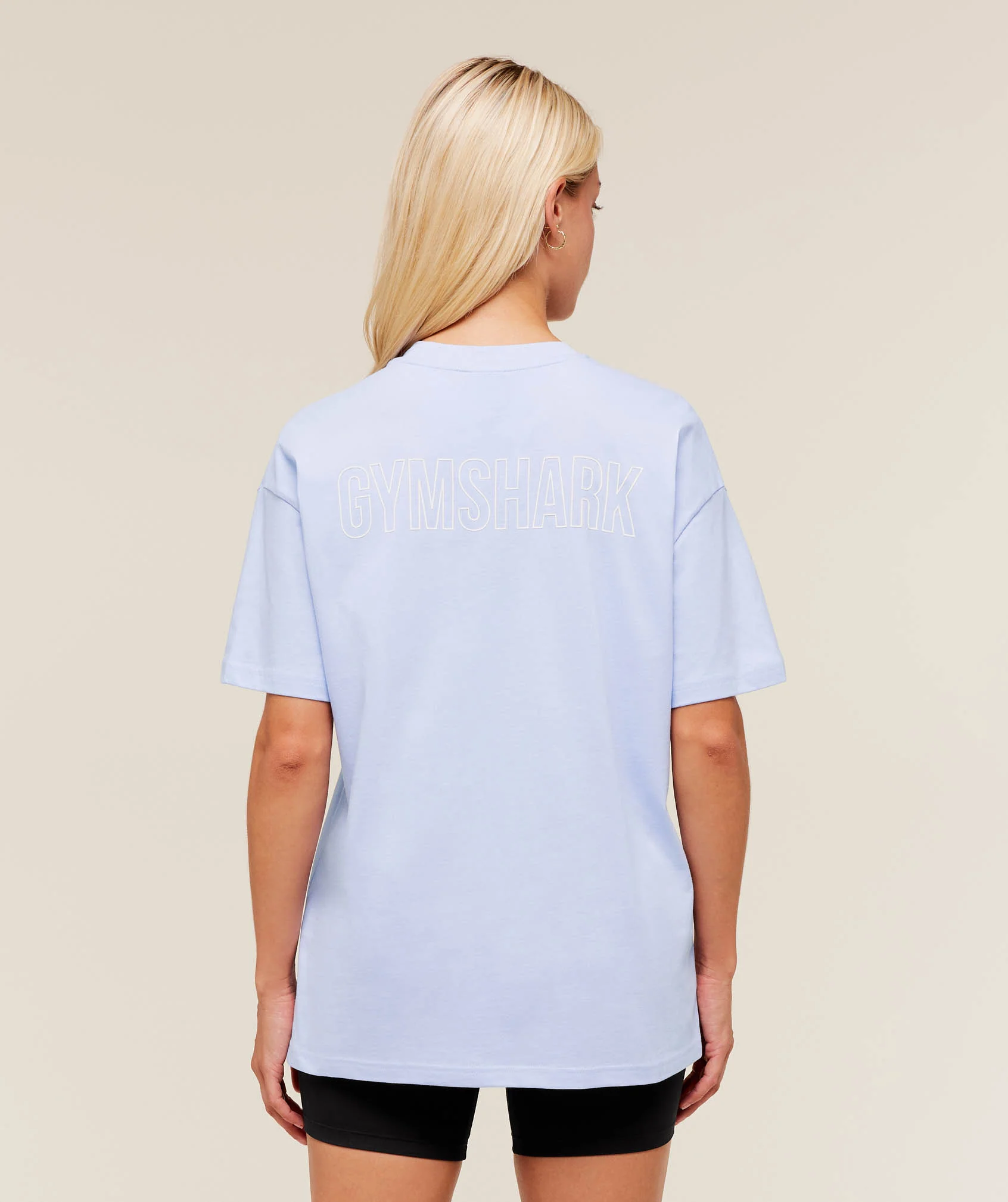 Gymshark Trace Graphic Oversized T-Shirt - Peri Blue - Image 2