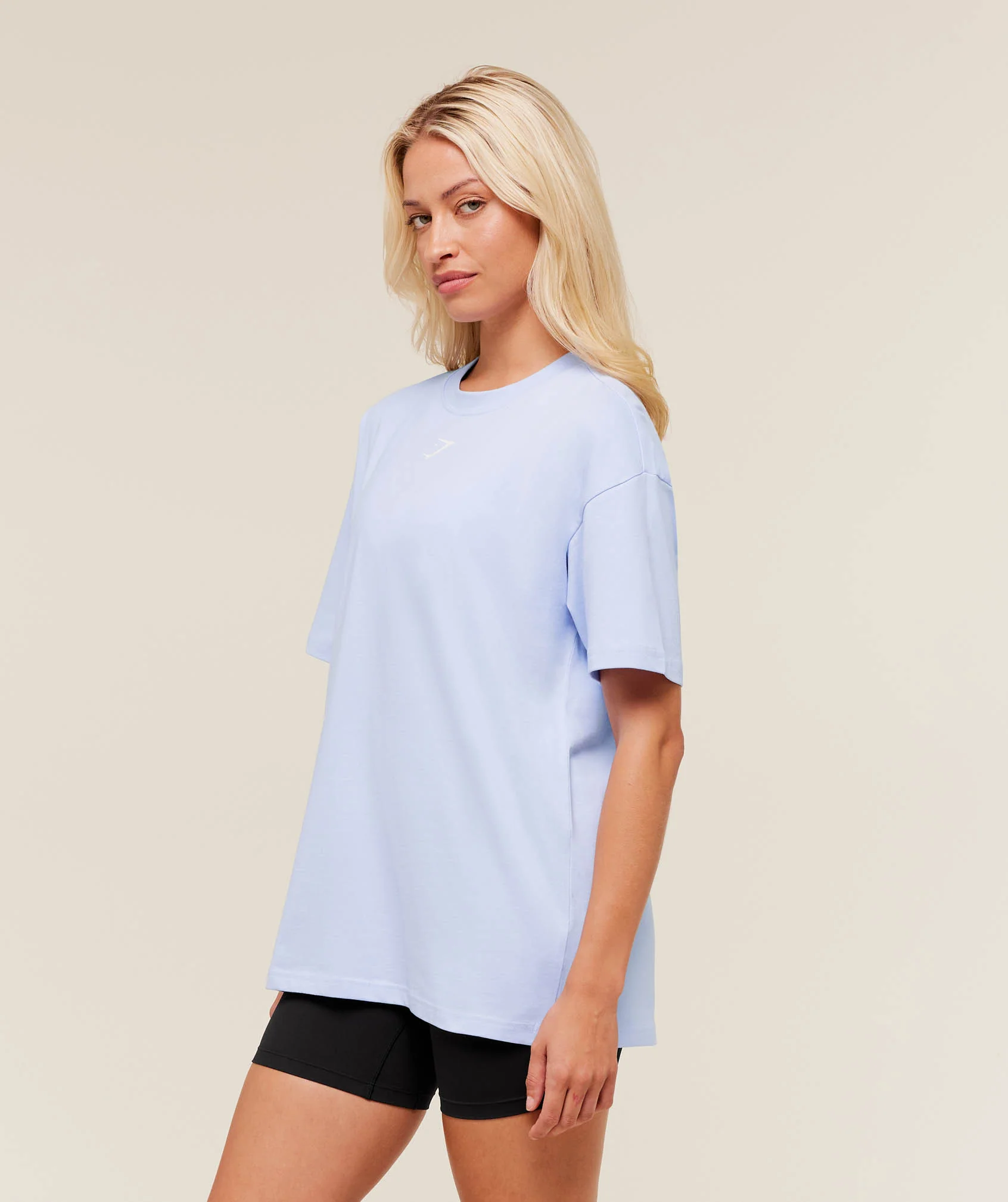 Gymshark Trace Graphic Oversized T-Shirt - Peri Blue - Image 3