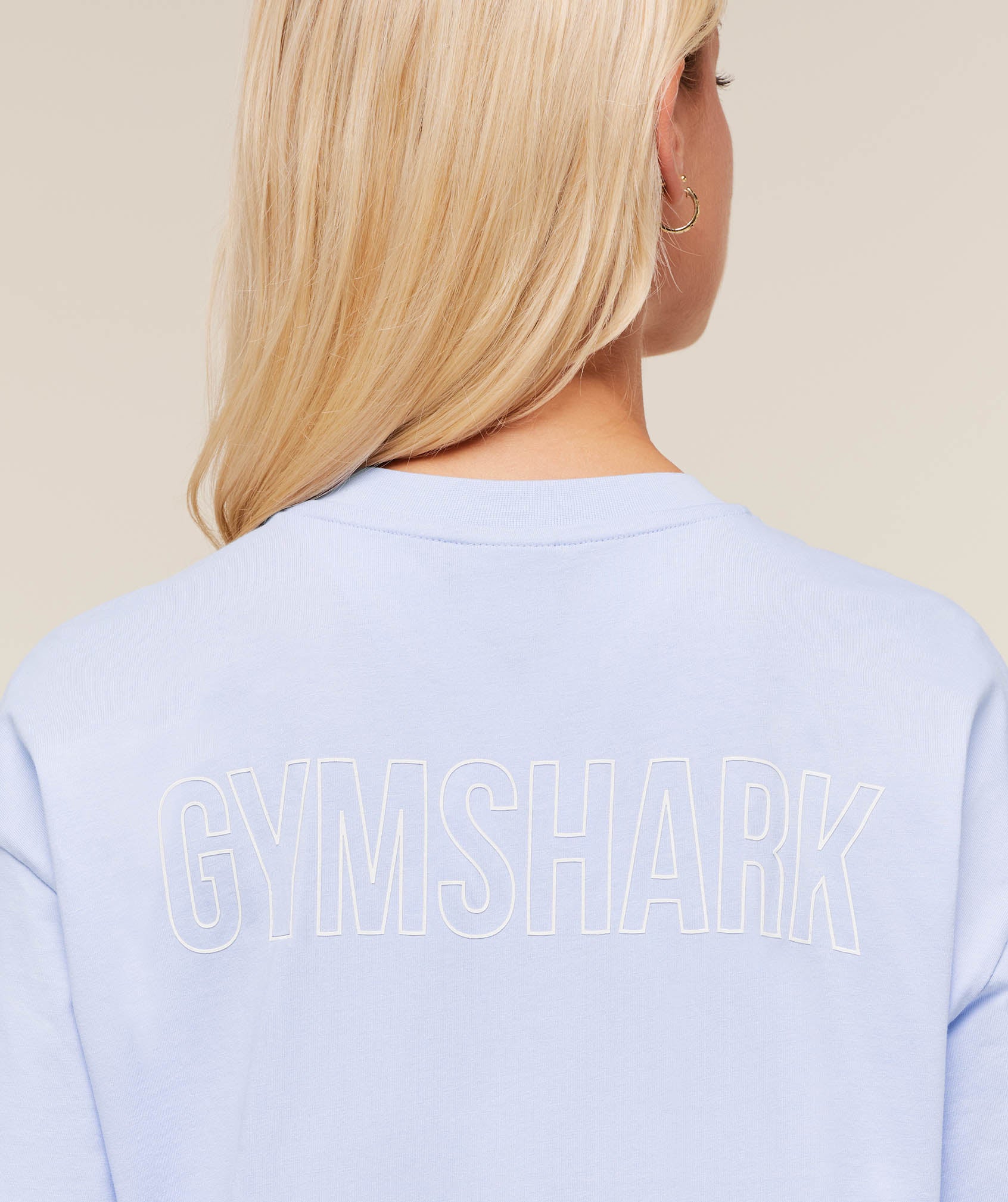Gymshark Trace Graphic Oversized T-Shirt - Peri Blue - Image 5