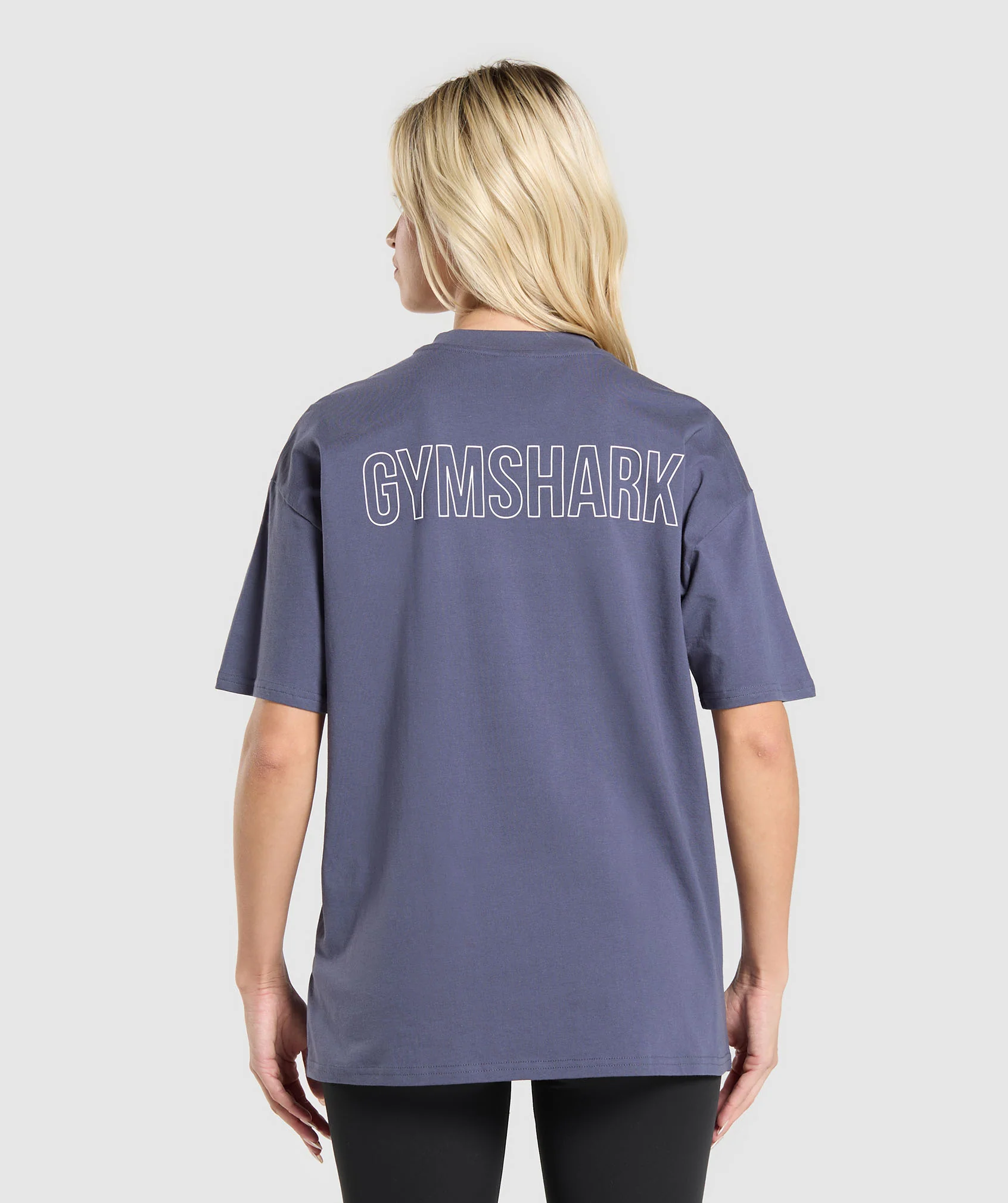 Gymshark Trace Graphic Oversized T-Shirt - Weighted Purple