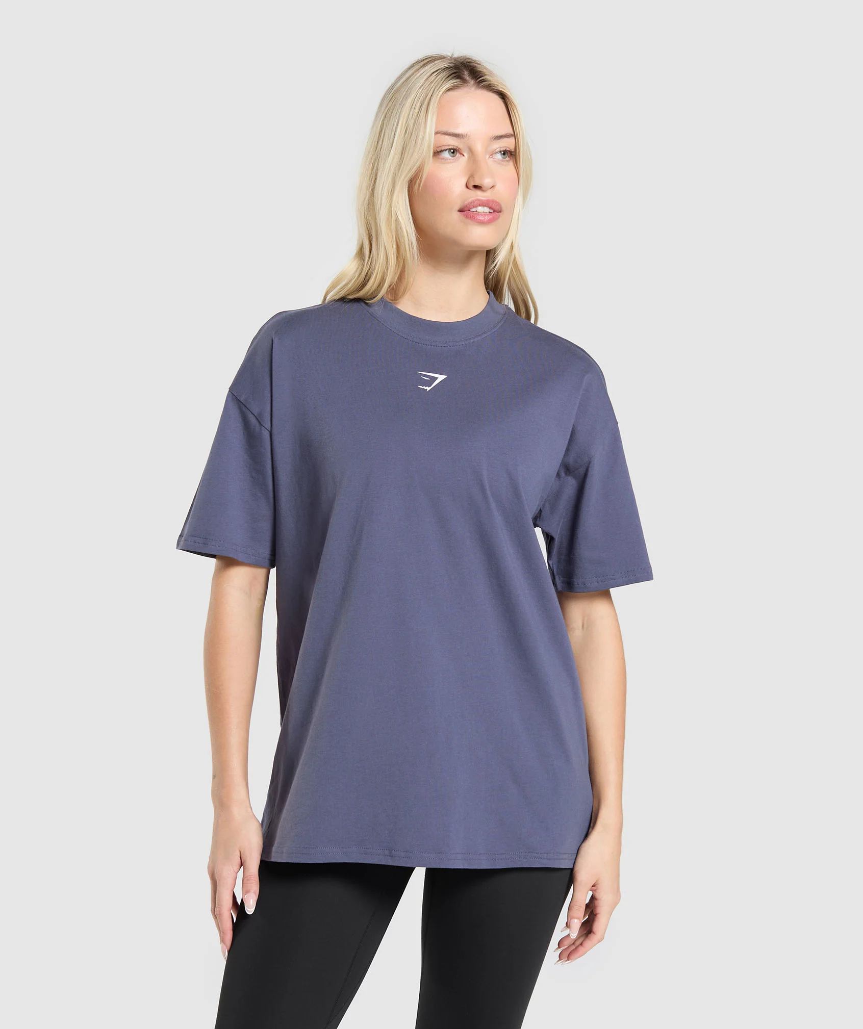 Gymshark Trace Graphic Oversized T-Shirt - Weighted Purple - Image 2