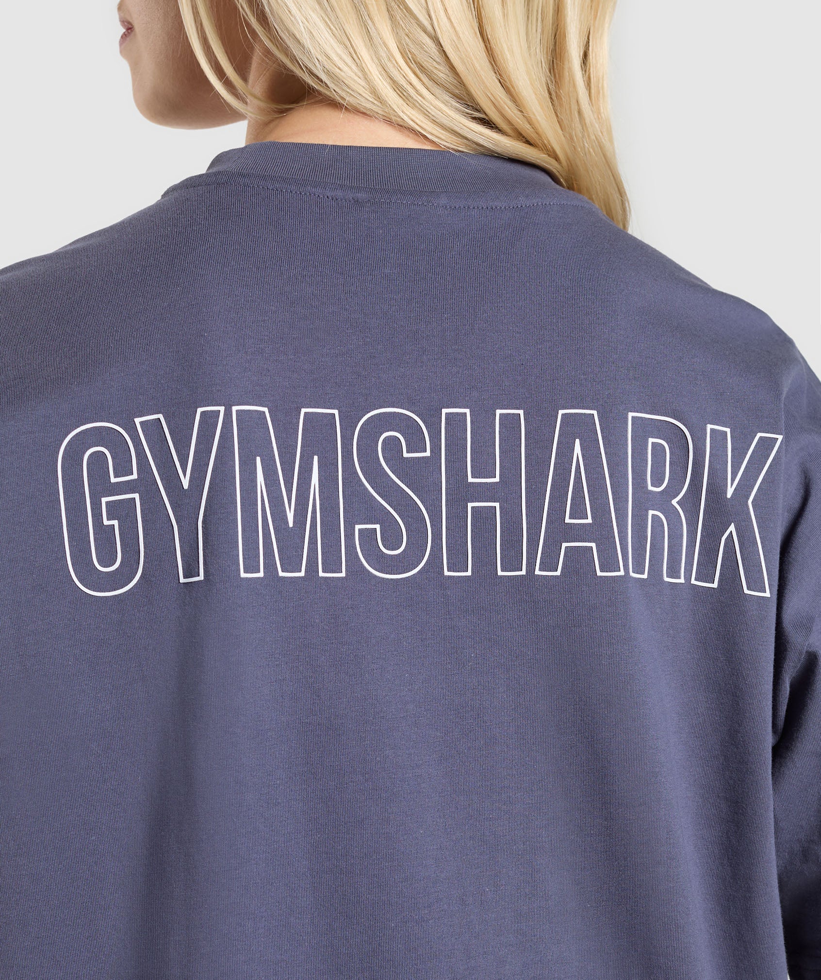 Gymshark Trace Graphic Oversized T-Shirt - Weighted Purple - Image 5