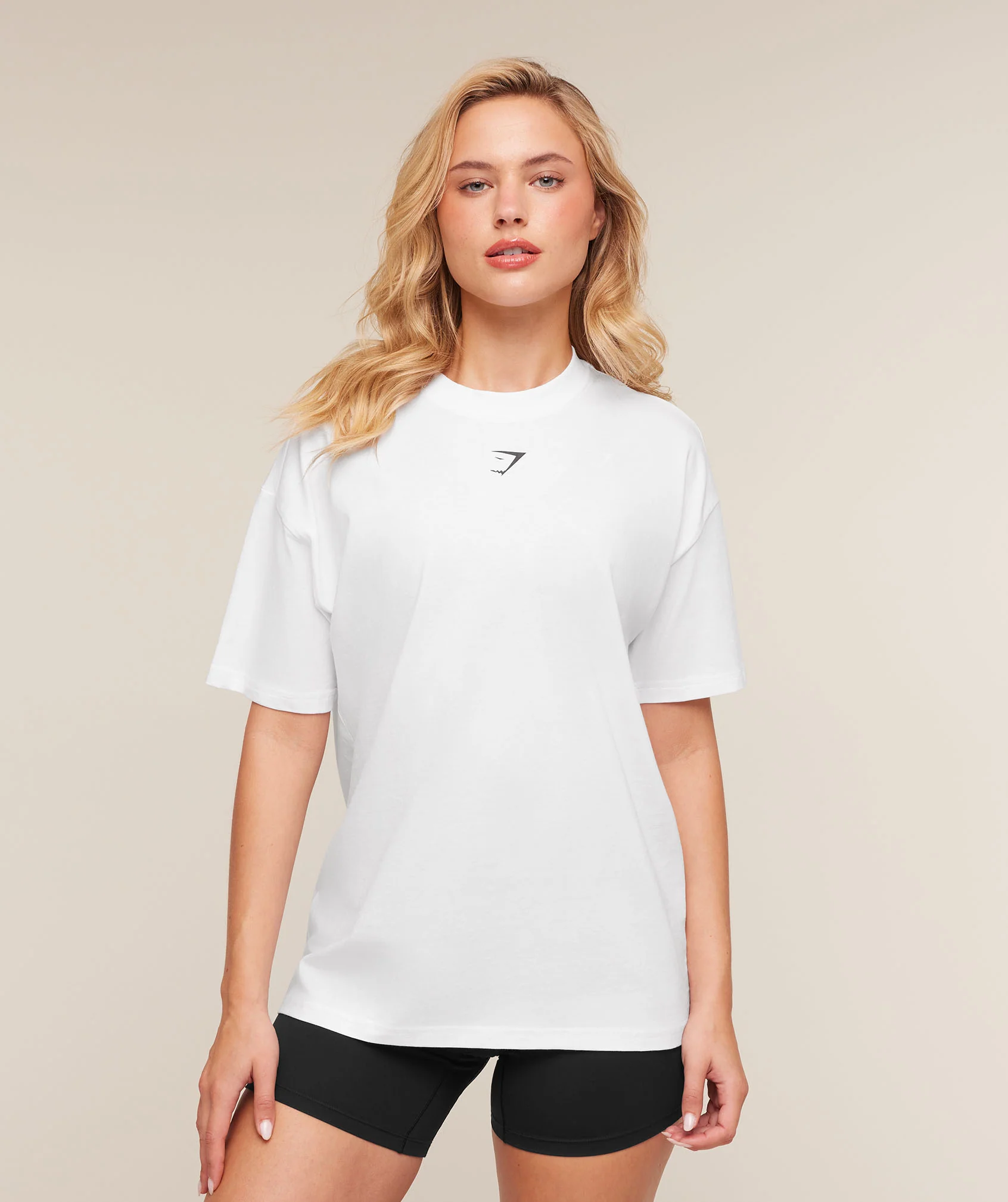 Gymshark Trace Graphic Oversized T-Shirt - White - Image 2