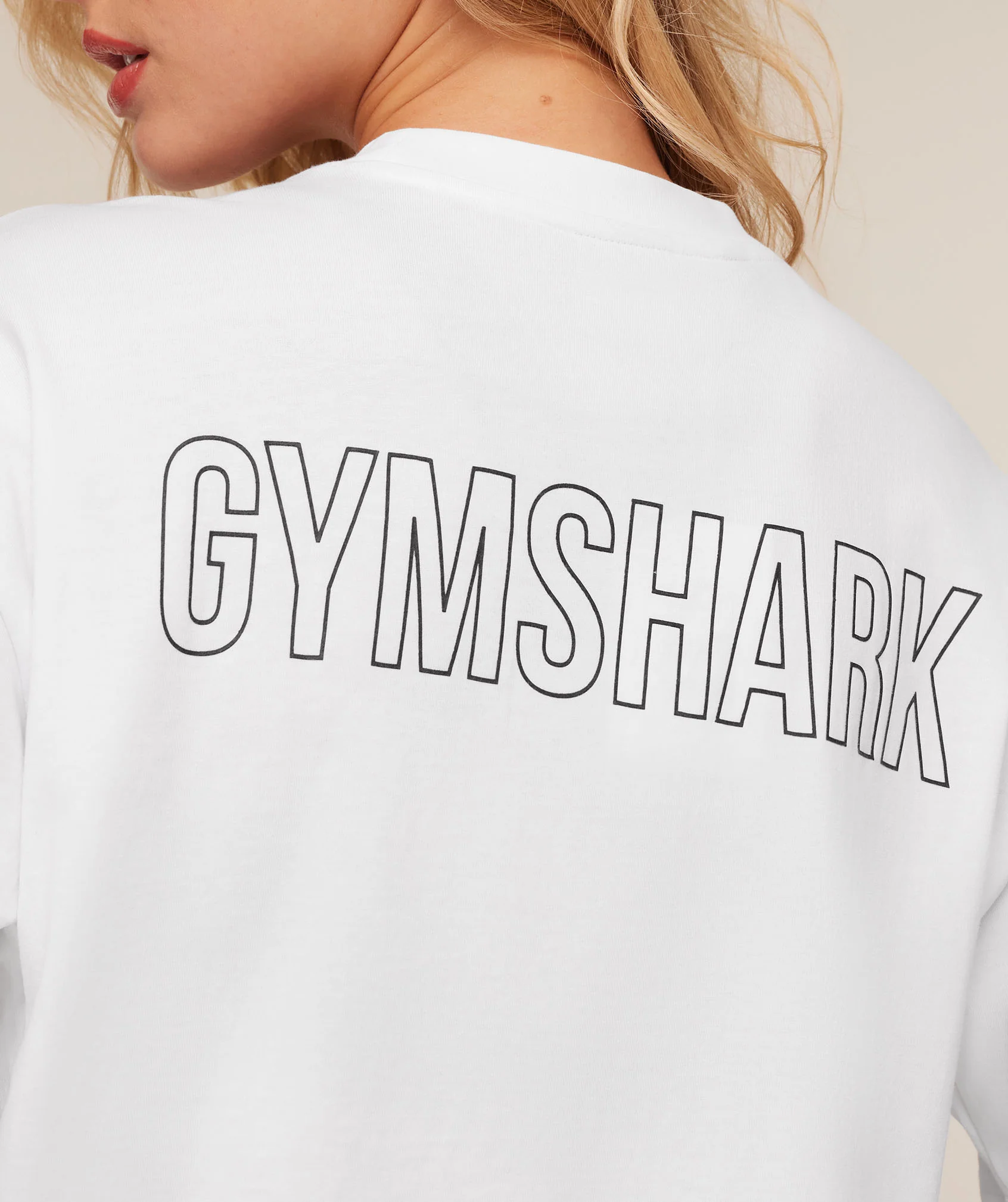 Gymshark Trace Graphic Oversized T-Shirt - White - Image 5