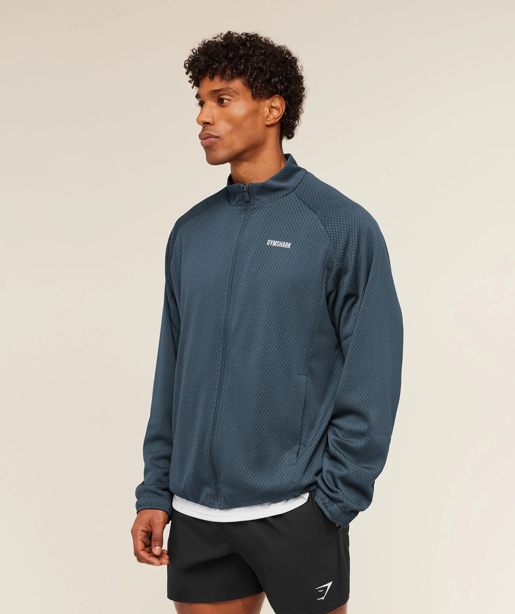 Gymshark Train Zip Through Jacket - Stealth Blue - Image 3