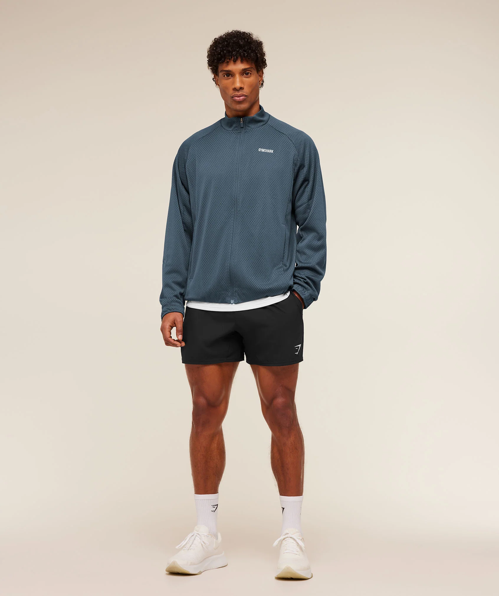 Gymshark Train Zip Through Jacket - Stealth Blue - Image 4