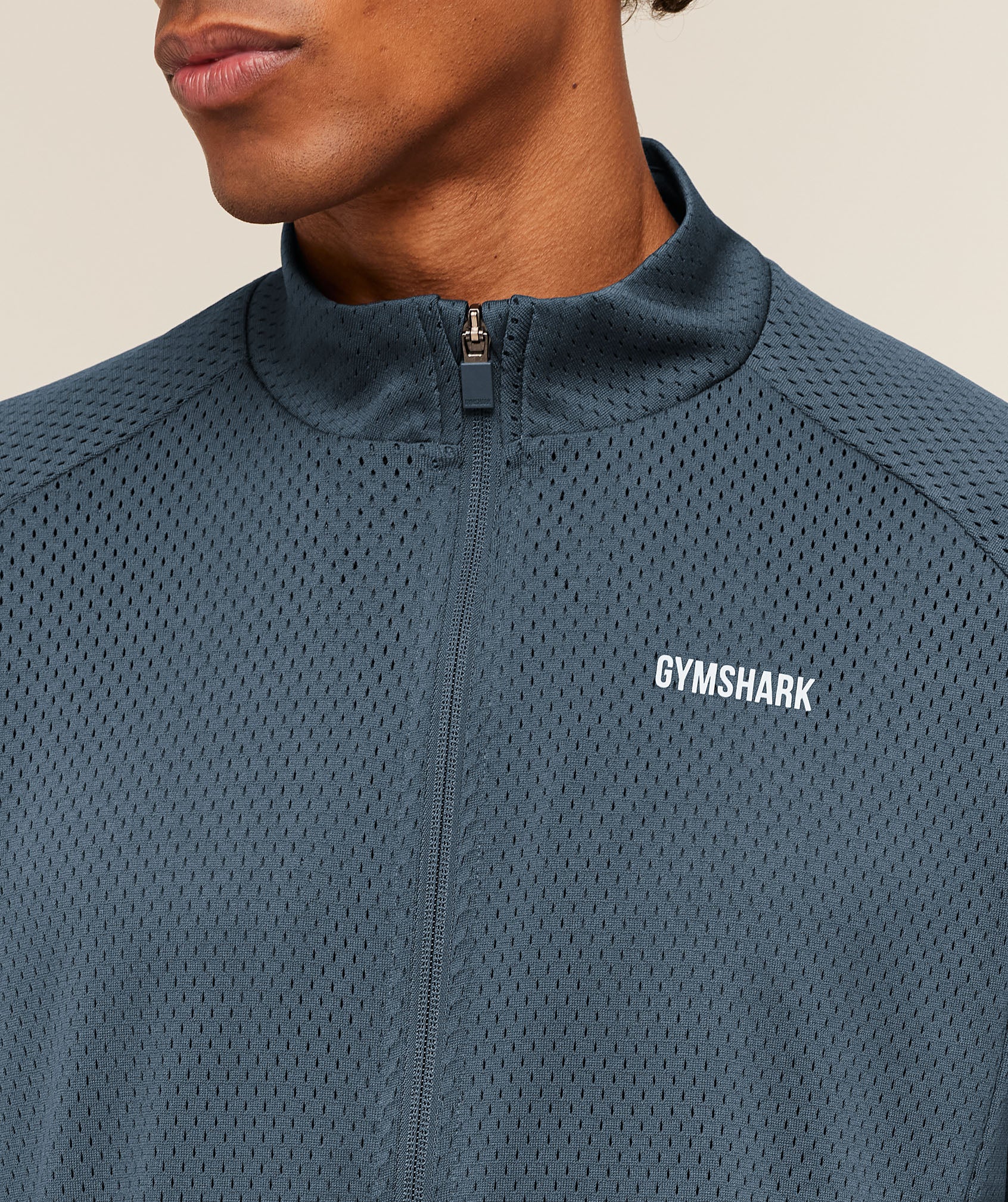 Gymshark Train Zip Through Jacket - Stealth Blue - Image 5