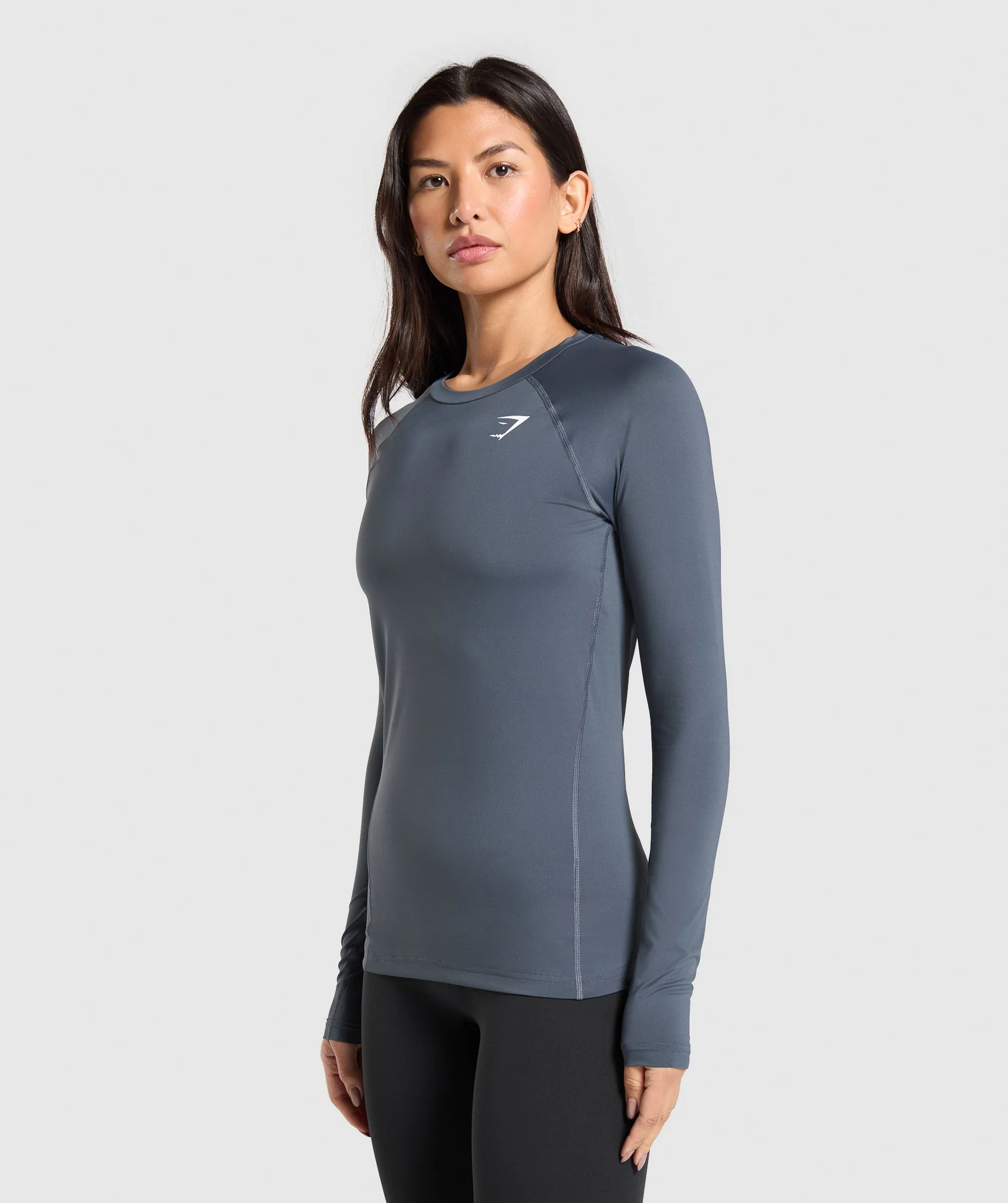 Gymshark Training Baselayer Long Sleeve Top - Titanium Blue - Image 3