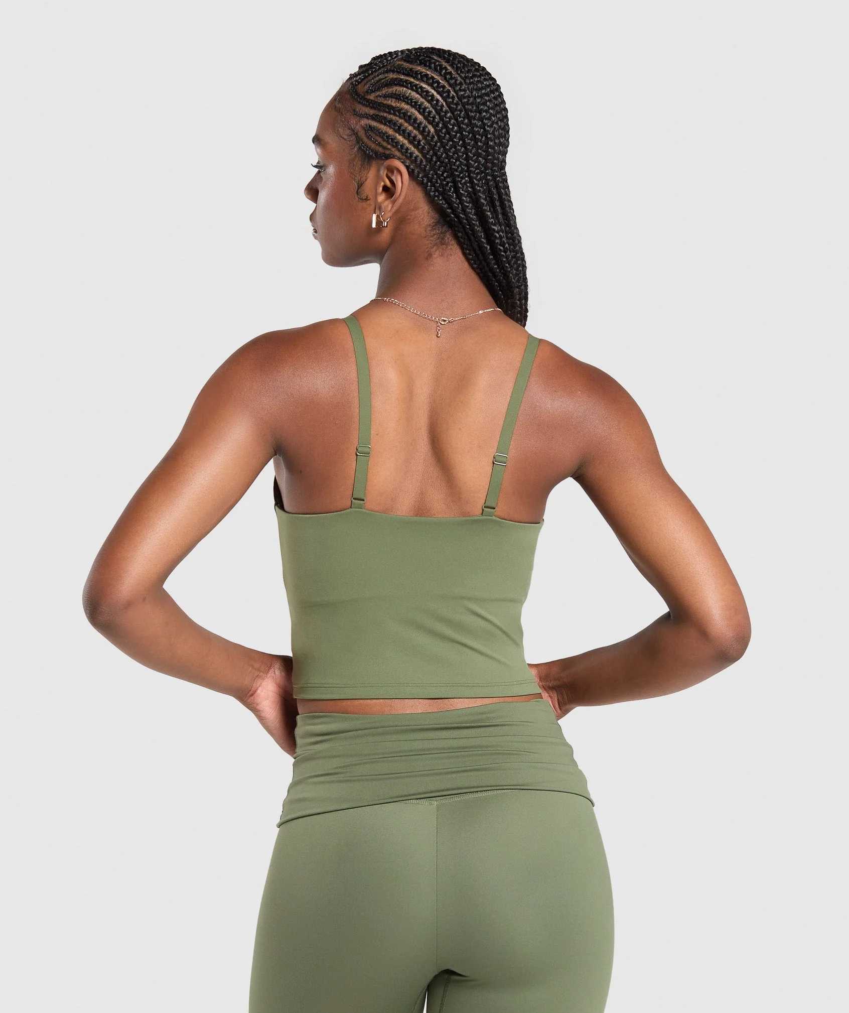 Gymshark Training Cami Tank With Shelf - Core Olive - Image 2