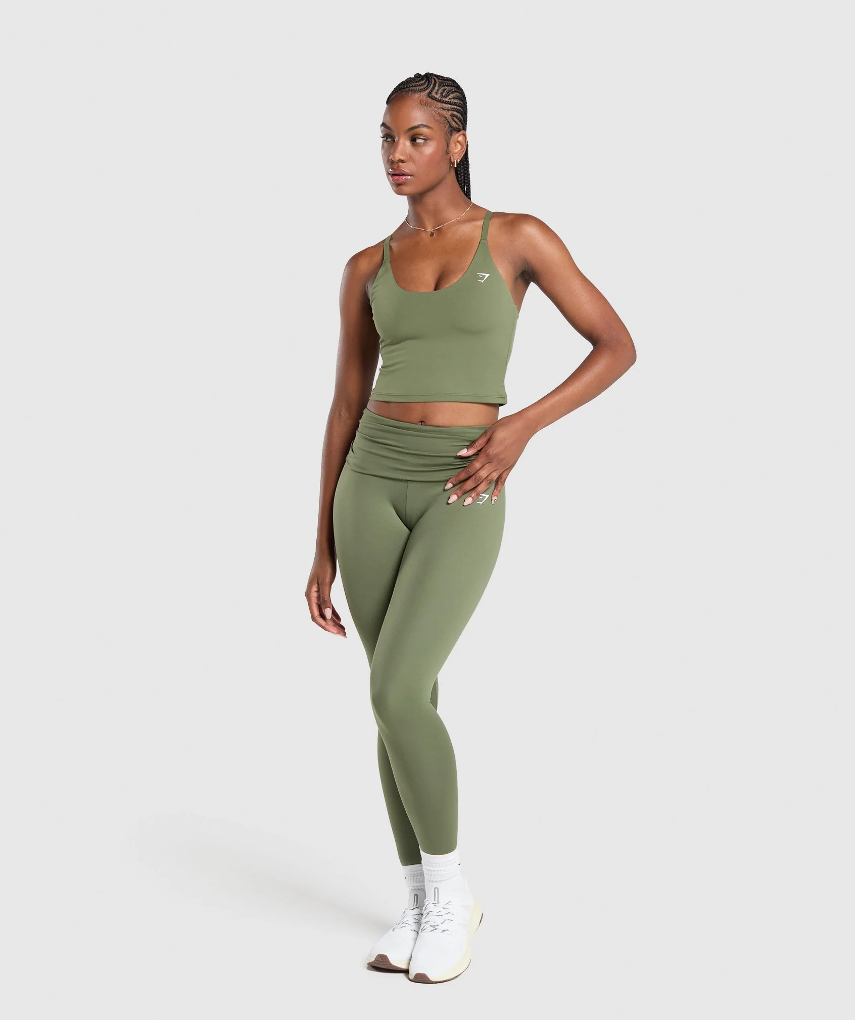 Gymshark Training Cami Tank With Shelf - Core Olive - Image 6