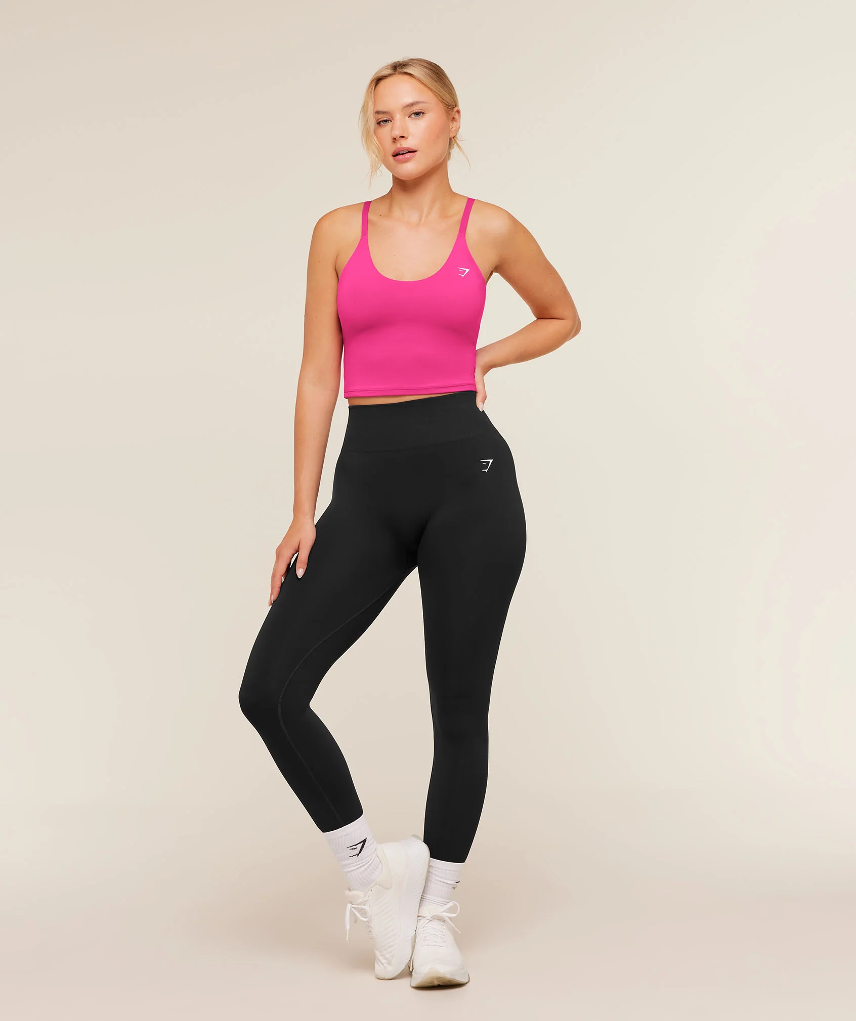 Gymshark Training Cami Tank With Shelf - Super-Set Pink - Image 4