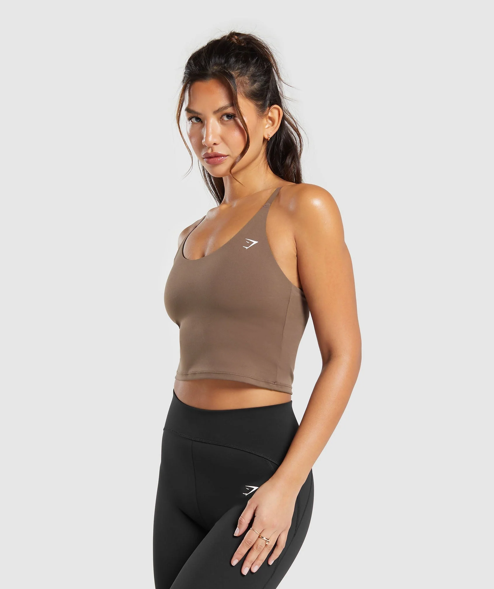 Gymshark Training Cami Tank With Shelf - Soft Brown - Image 3