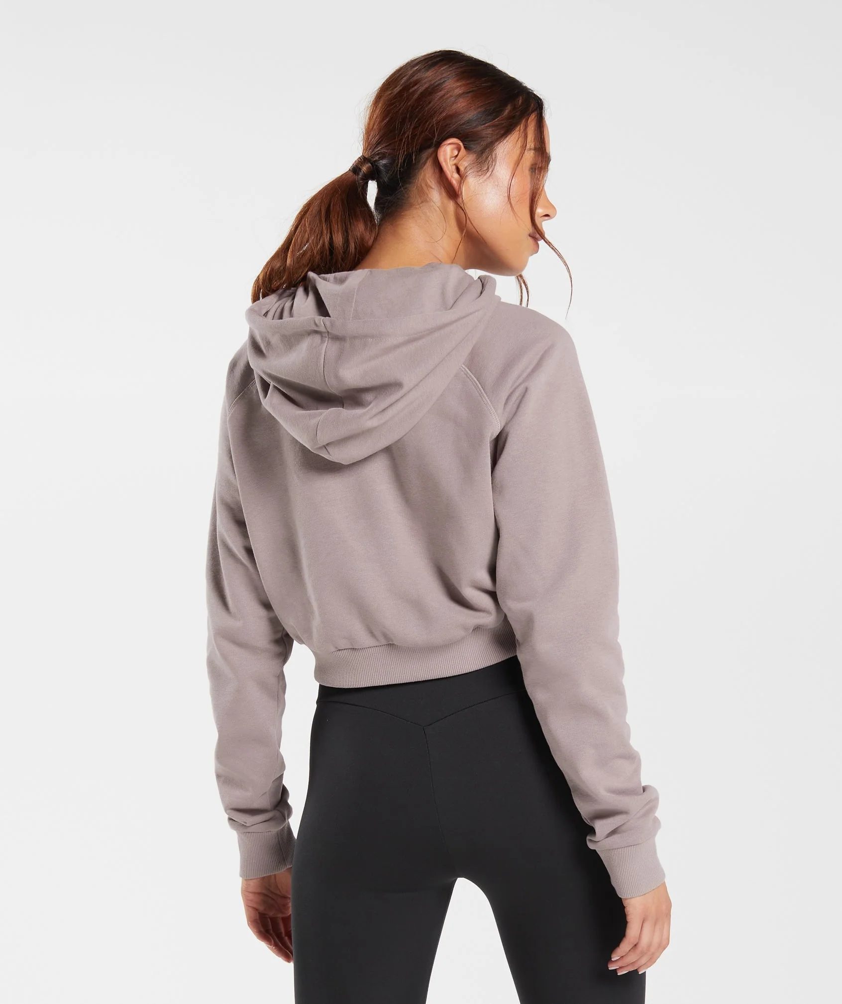 Gymshark Training Crop Hoodie - Washed Mauve - Image 2