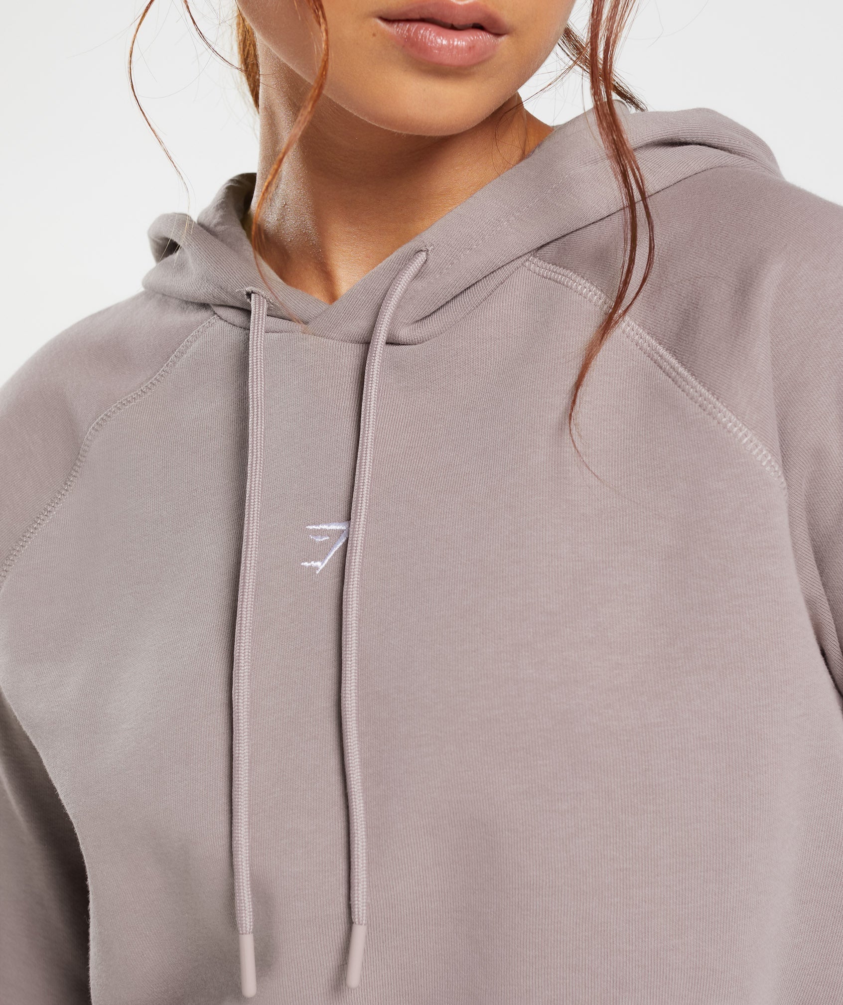 Gymshark Training Crop Hoodie - Washed Mauve - Image 5