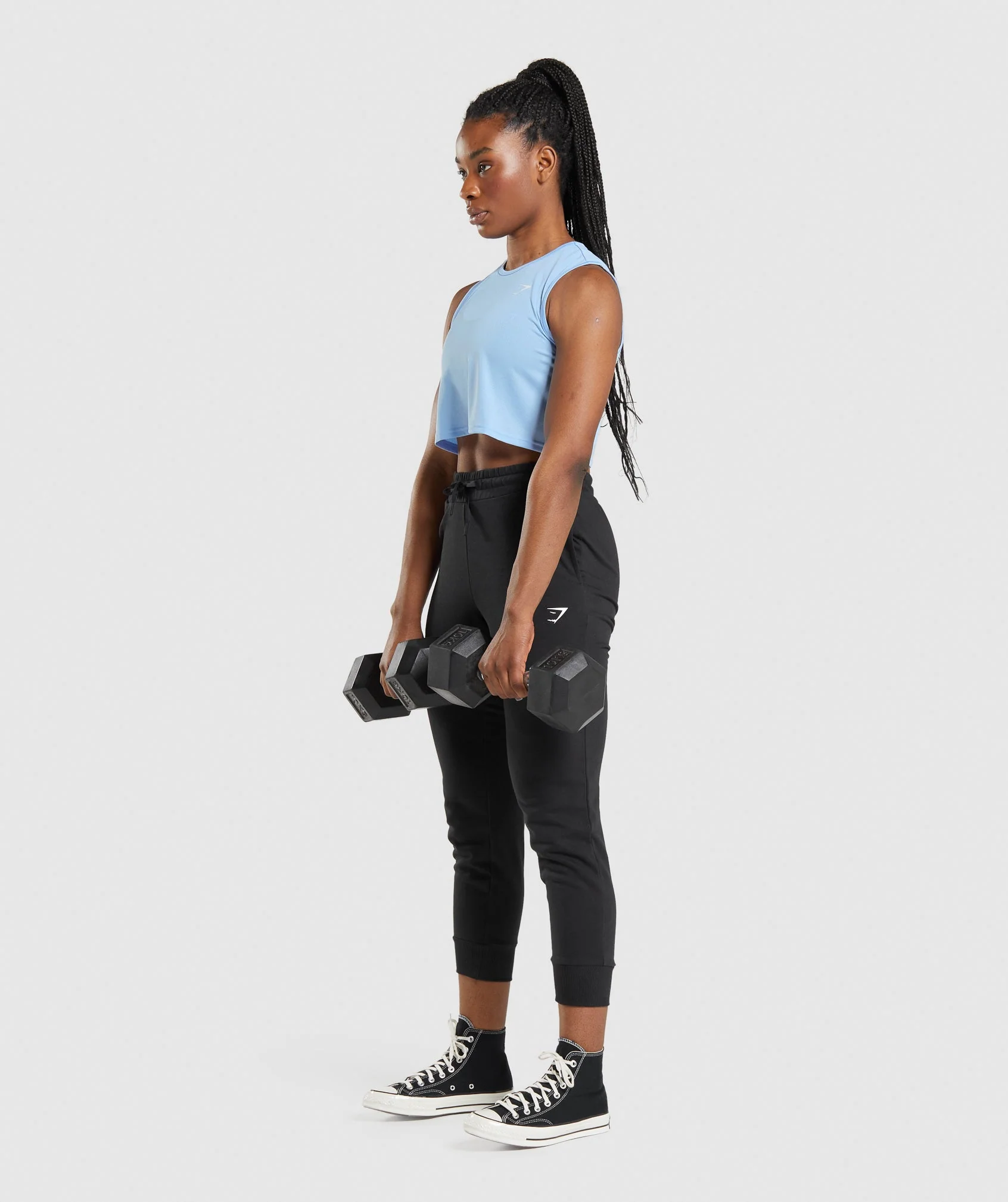 Gymshark Training Crop Tank - Moonstone Blue - Image 4