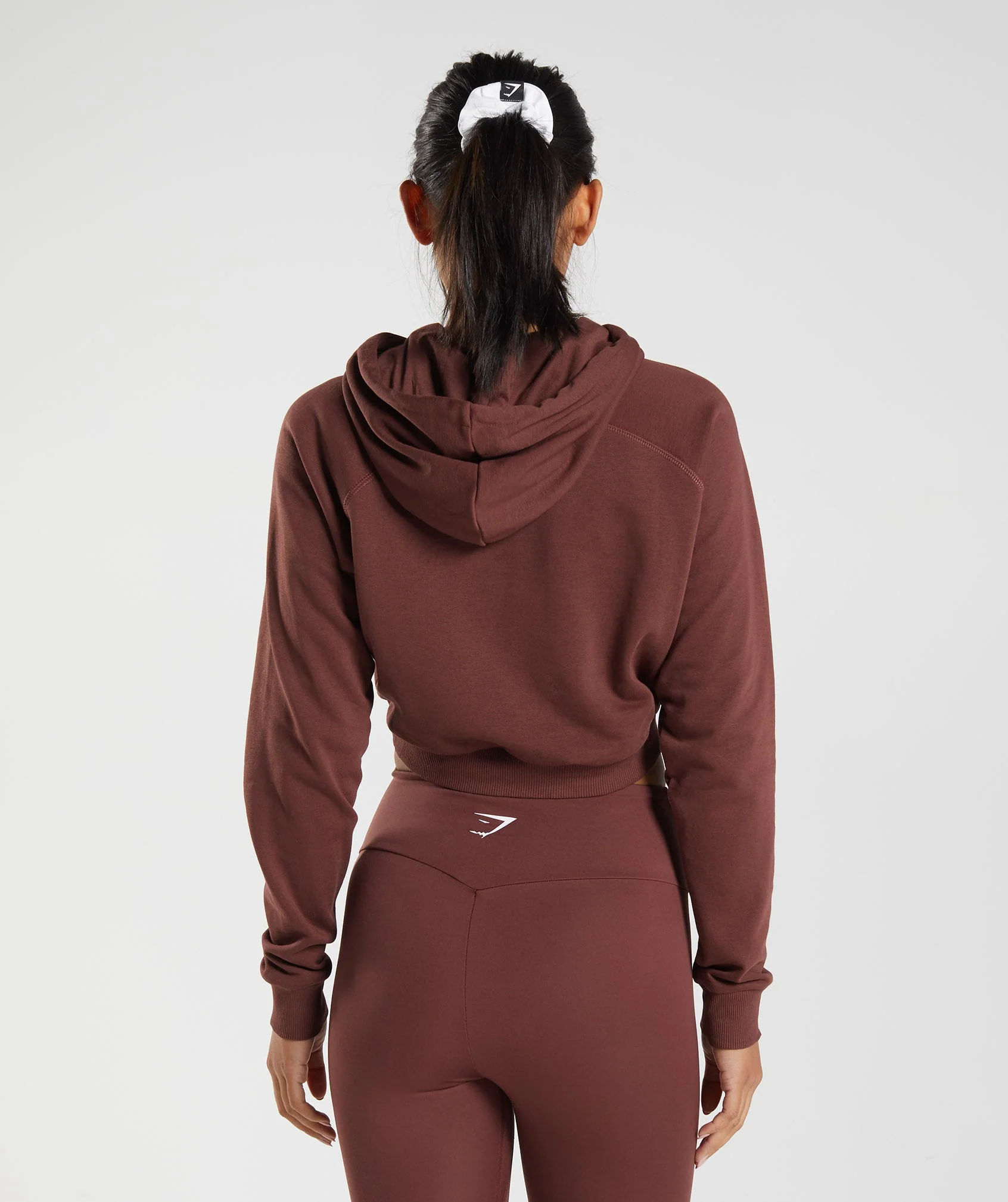 Gymshark Training Cropped Hoodie - Cherry Brown - Image 2