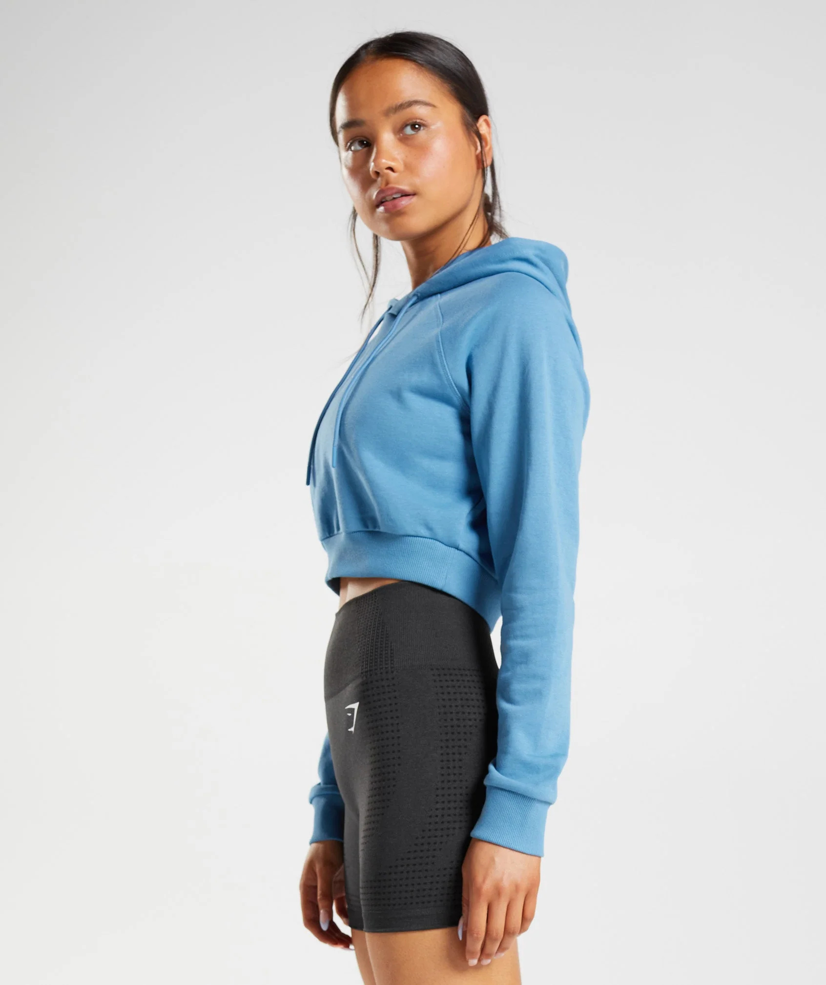 Gymshark Training Cropped Hoodie - Coastal Blue - Image 2