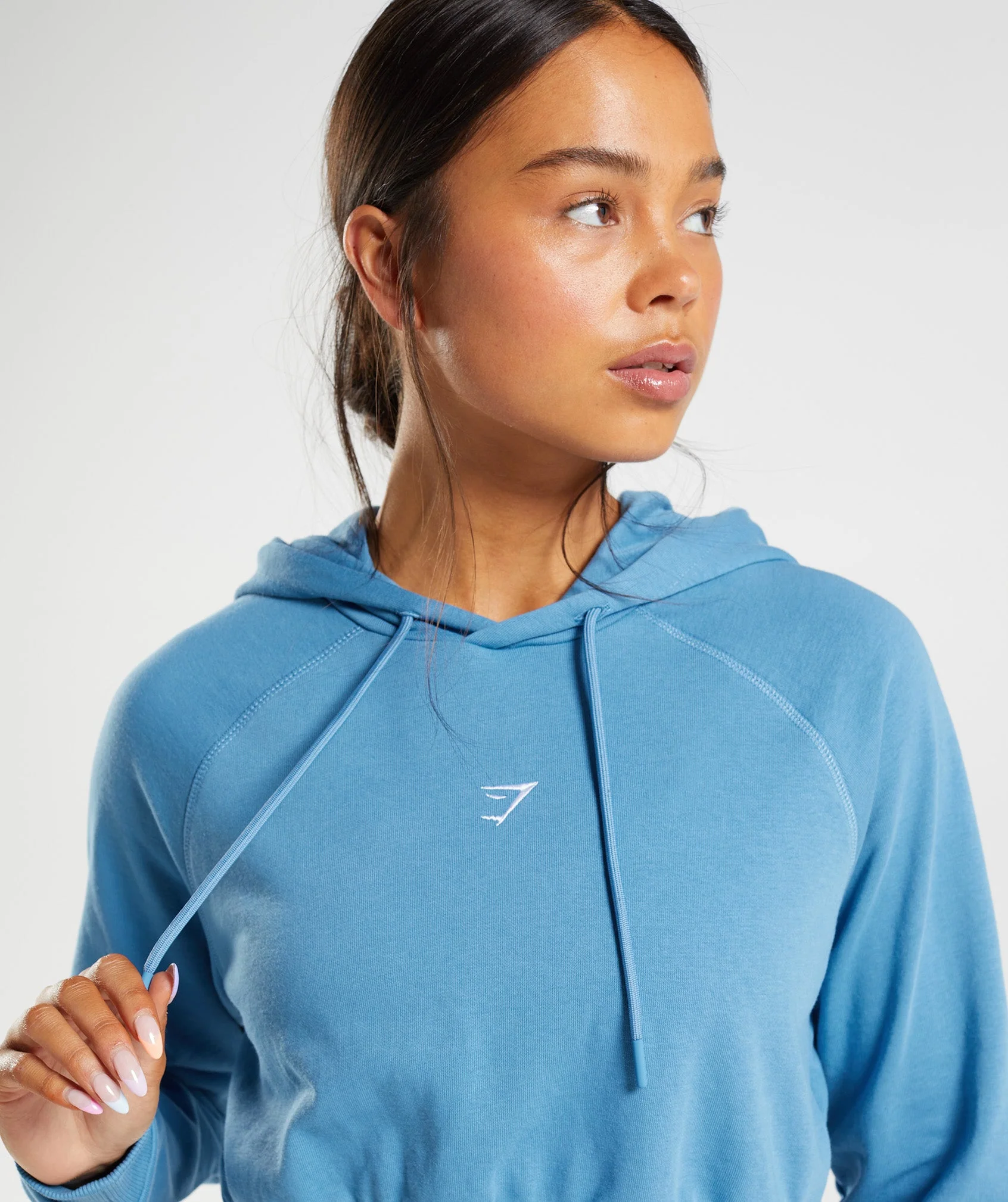 Gymshark Training Cropped Hoodie - Coastal Blue - Image 3
