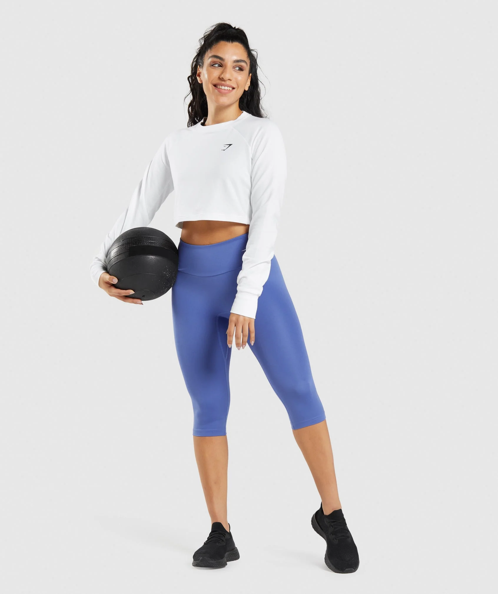 Gymshark Training Cropped Leggings - Court Blue - Image 4