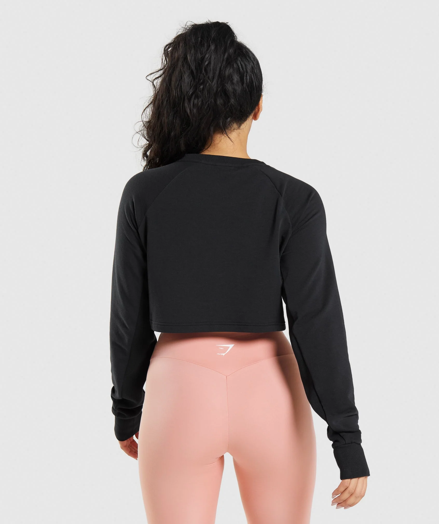 Gymshark Training Cropped Sweater - Black - Image 2