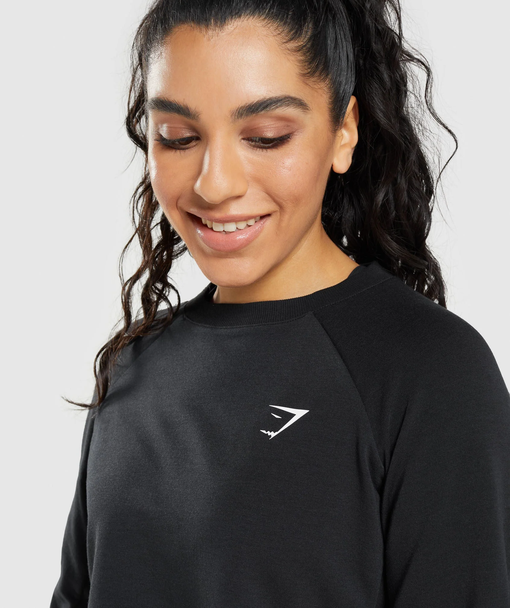 Gymshark Training Cropped Sweater - Black - Image 6