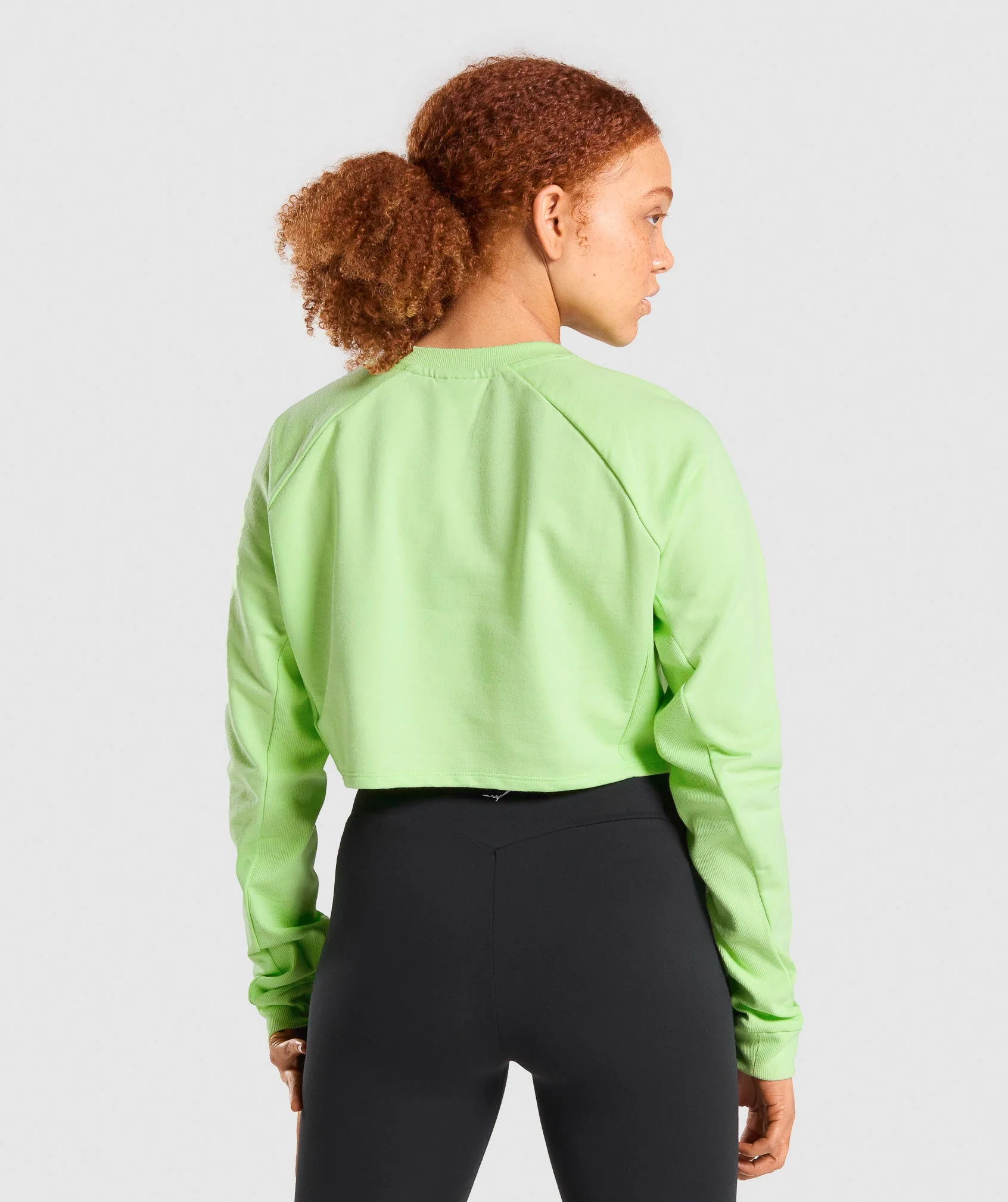 Gymshark Training Cropped Sweater - Green - Image 2