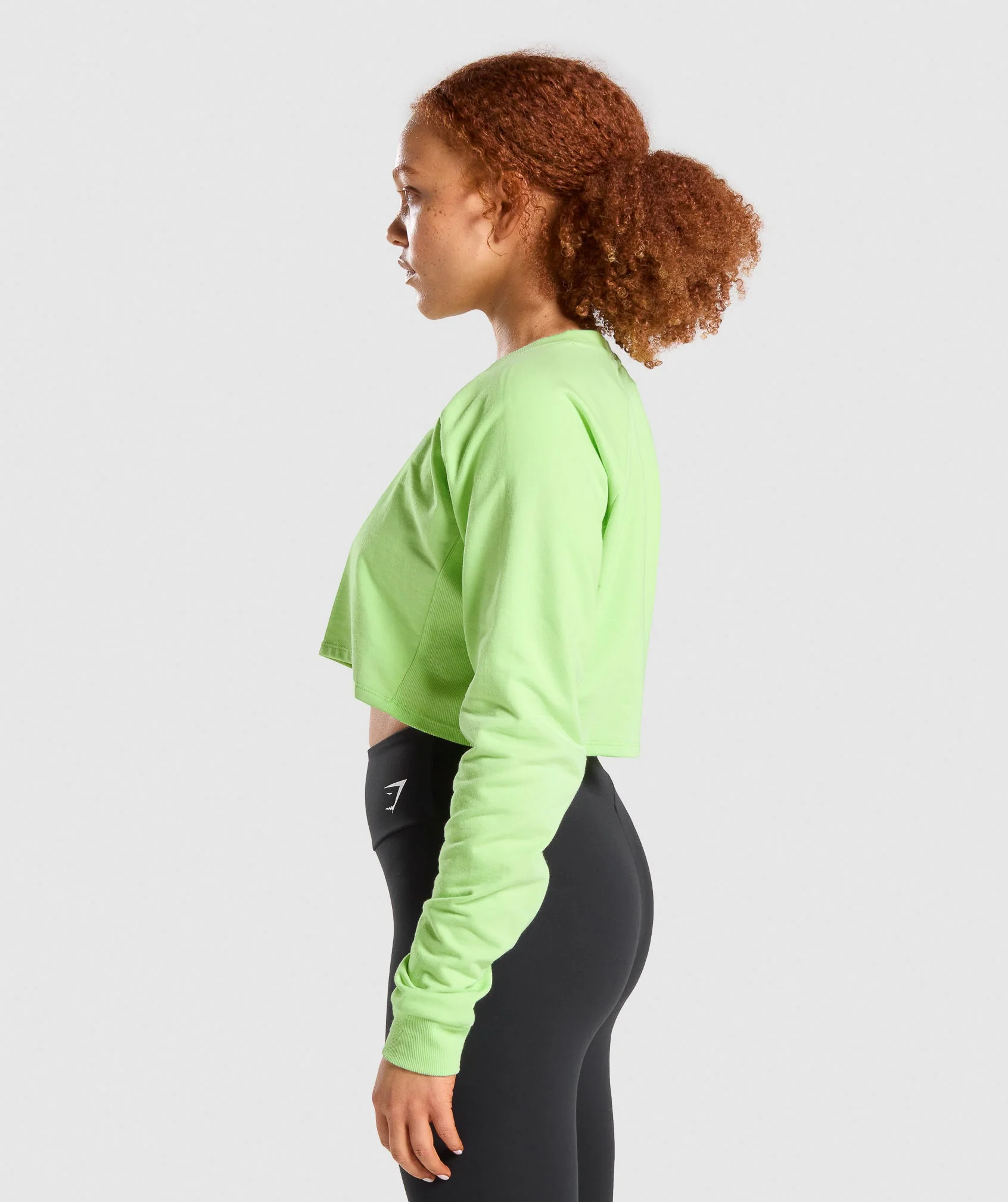 Gymshark Training Cropped Sweater - Green - Image 3