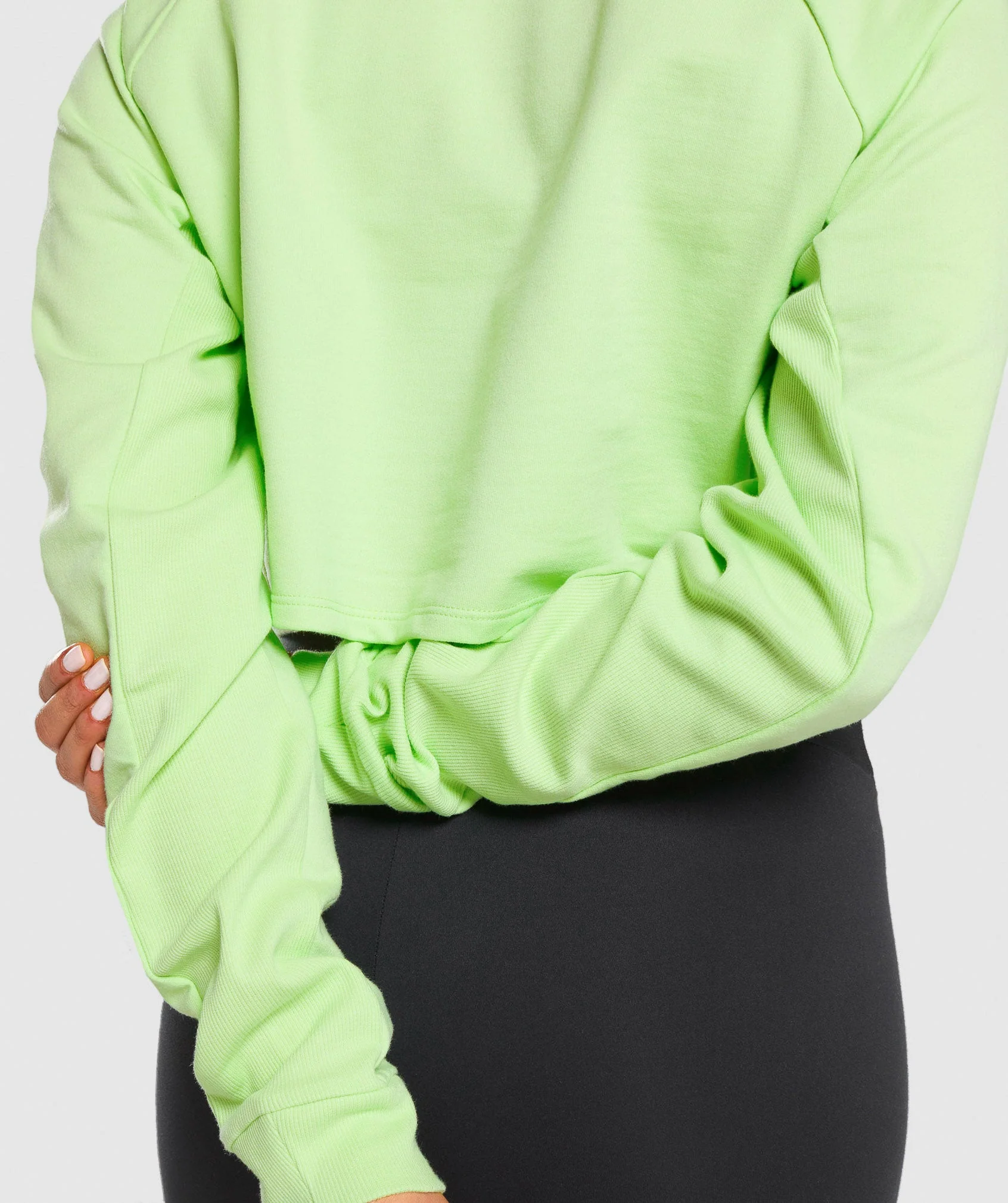 Gymshark Training Cropped Sweater - Green - Image 5