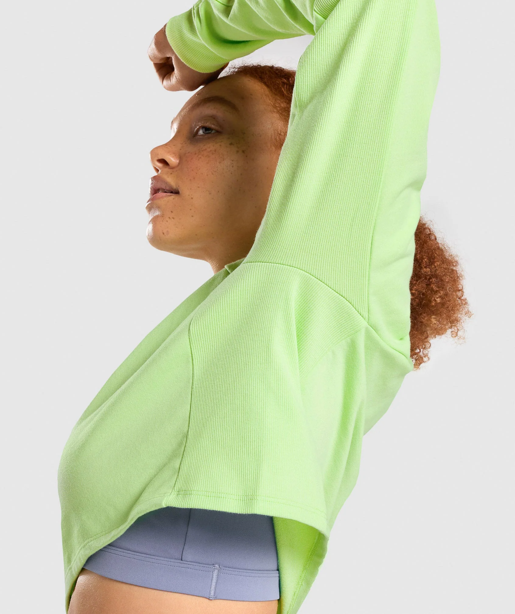 Gymshark Training Cropped Sweater - Green - Image 6