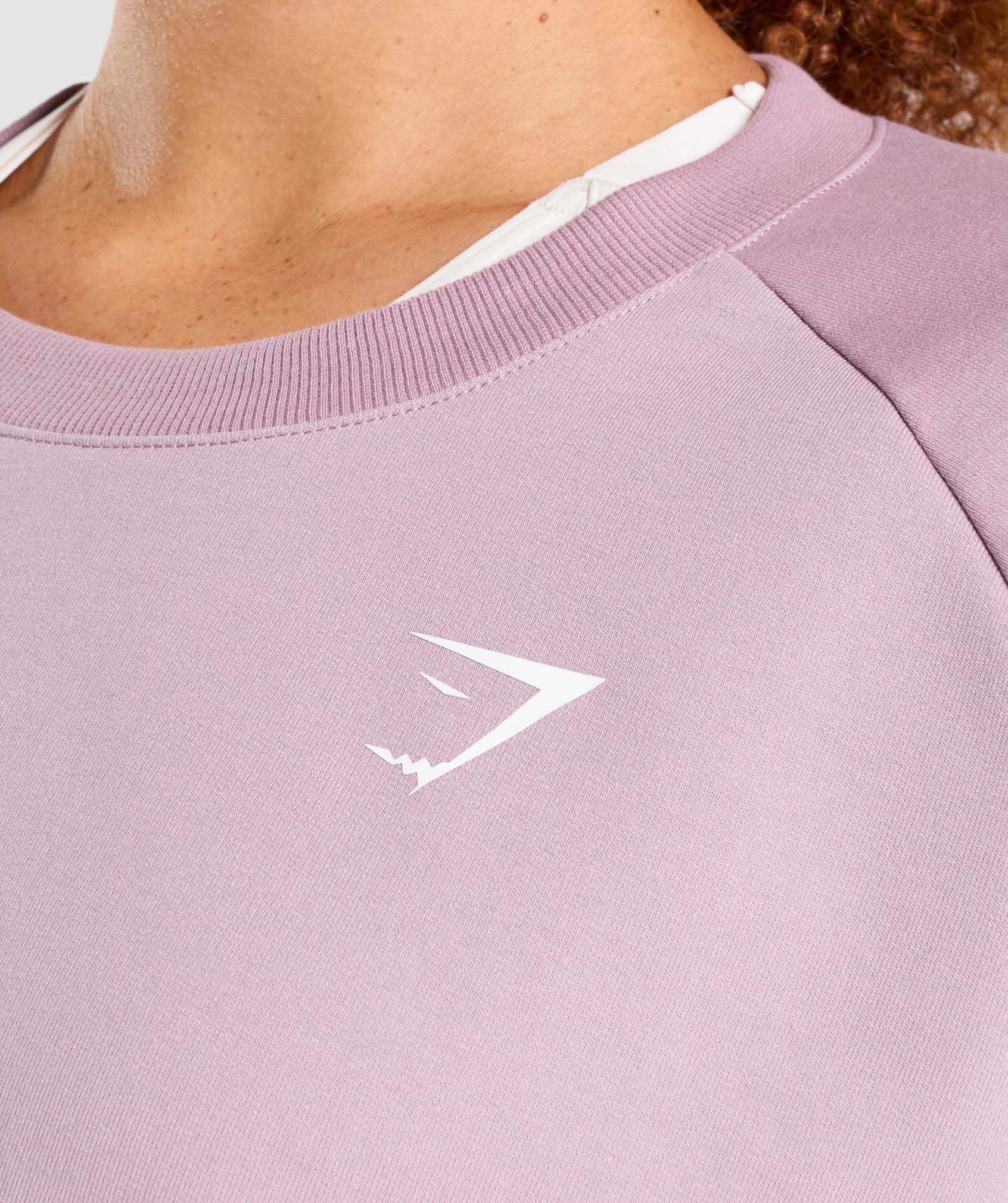 Gymshark Training Cropped Sweater - Light Purple - Image 6
