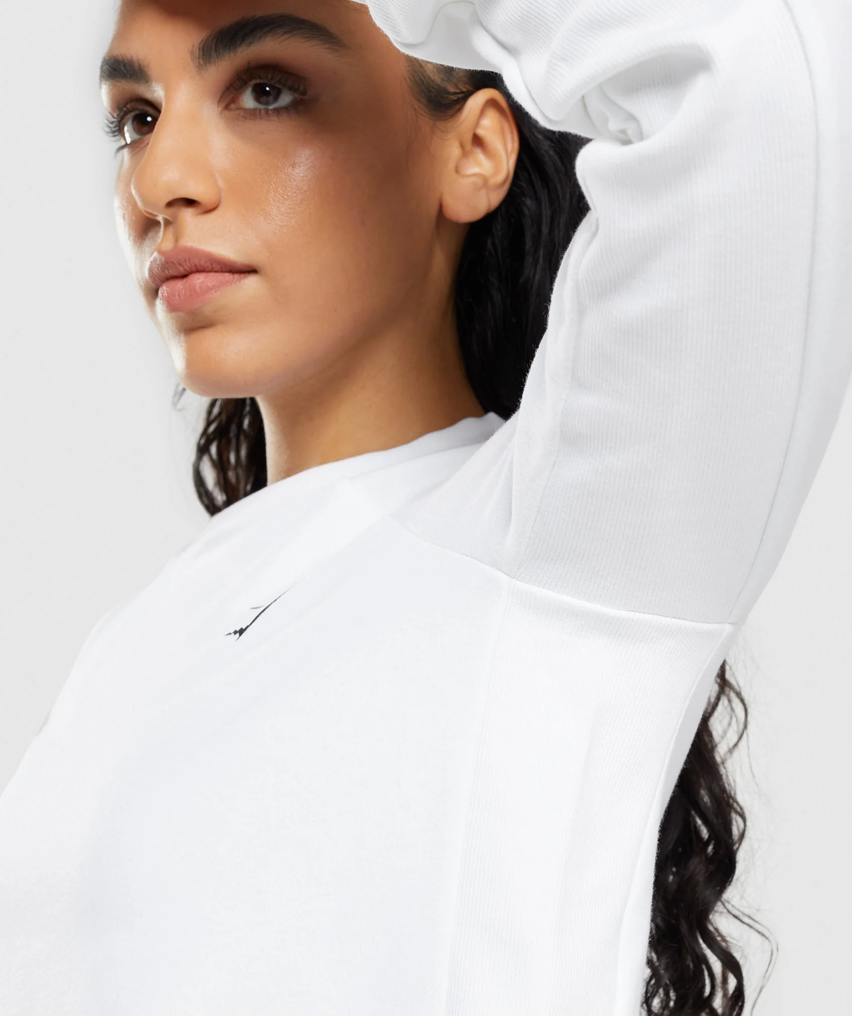 Gymshark Training Cropped Sweater - White - Image 5